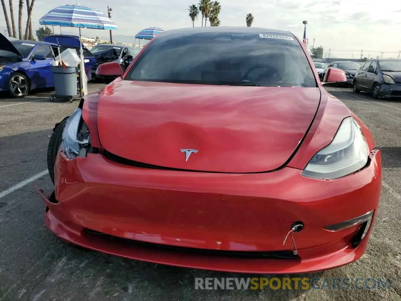 5 fotografías del automóvil dañado 5YJ3E1EA5PF548786 TESLA MODEL 3 2023