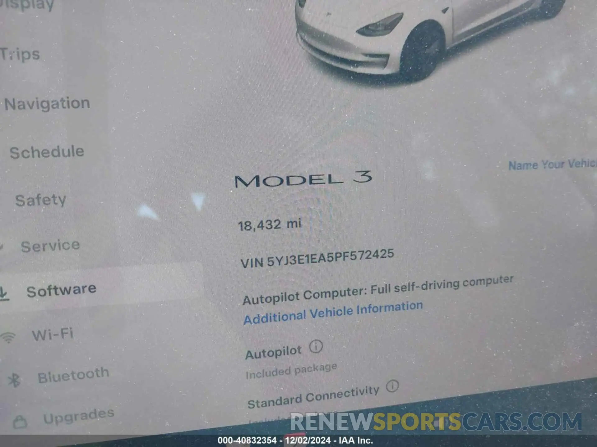 7 fotografías del automóvil dañado 5YJ3E1EA5PF572425 TESLA MODEL 3 2023