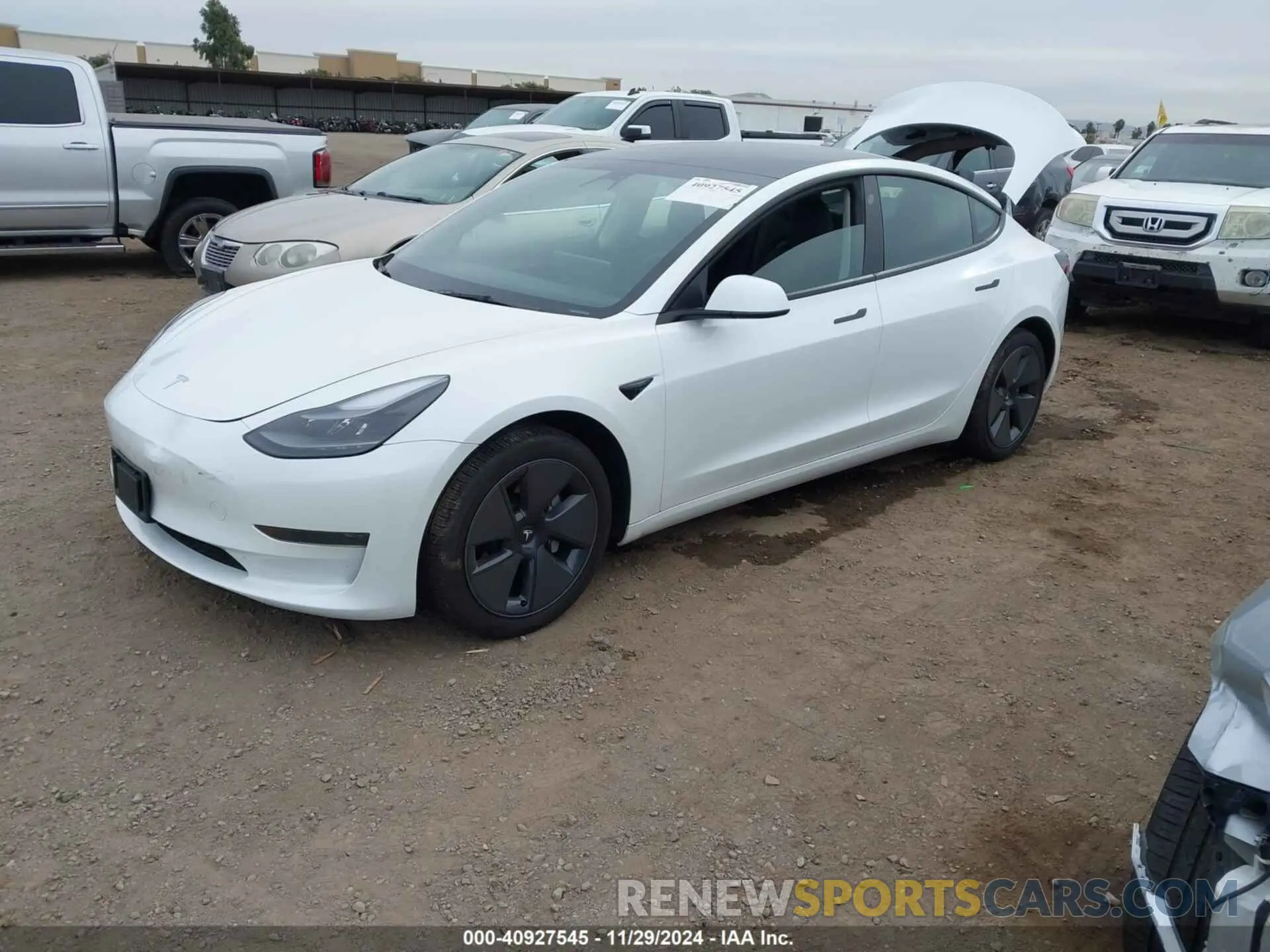 2 fotografías del automóvil dañado 5YJ3E1EA5PF574689 TESLA MODEL 3 2023