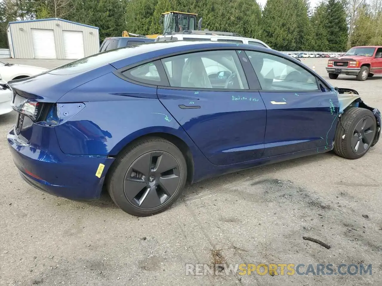 3 fotografías del automóvil dañado 5YJ3E1EA5PF575387 TESLA MODEL 3 2023