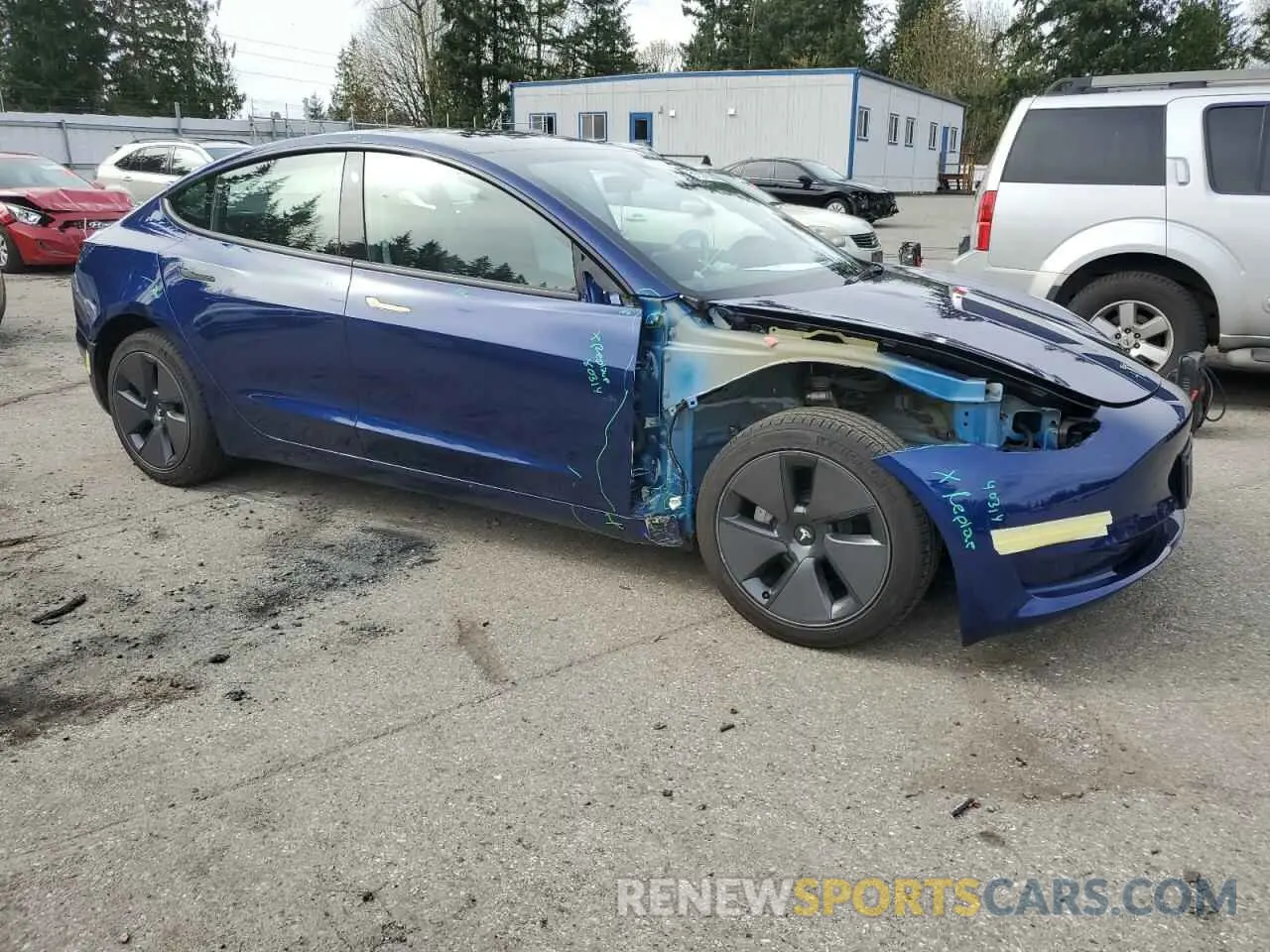 4 fotografías del automóvil dañado 5YJ3E1EA5PF575387 TESLA MODEL 3 2023