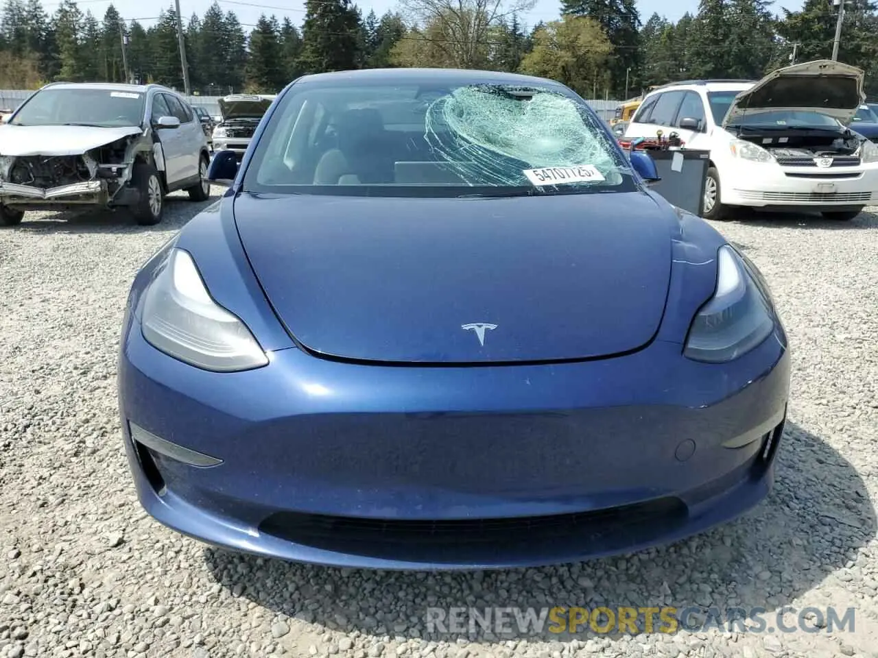 5 fotografías del automóvil dañado 5YJ3E1EA5PF578838 TESLA MODEL 3 2023