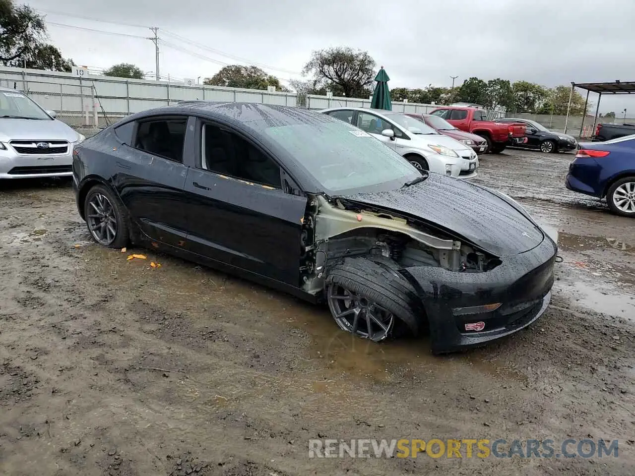 4 fotografías del automóvil dañado 5YJ3E1EA5PF590181 TESLA MODEL 3 2023