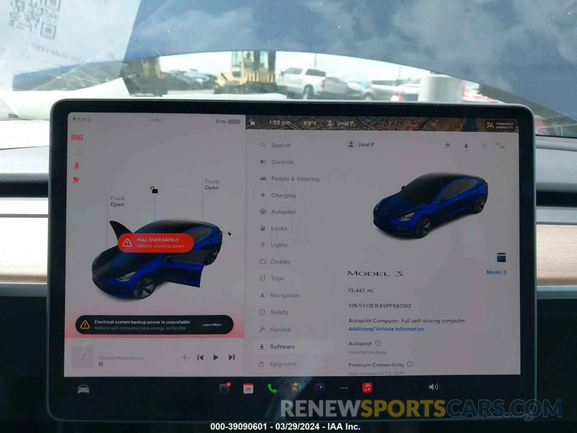 19 fotografías del automóvil dañado 5YJ3E1EA5PF593162 TESLA MODEL 3 2023