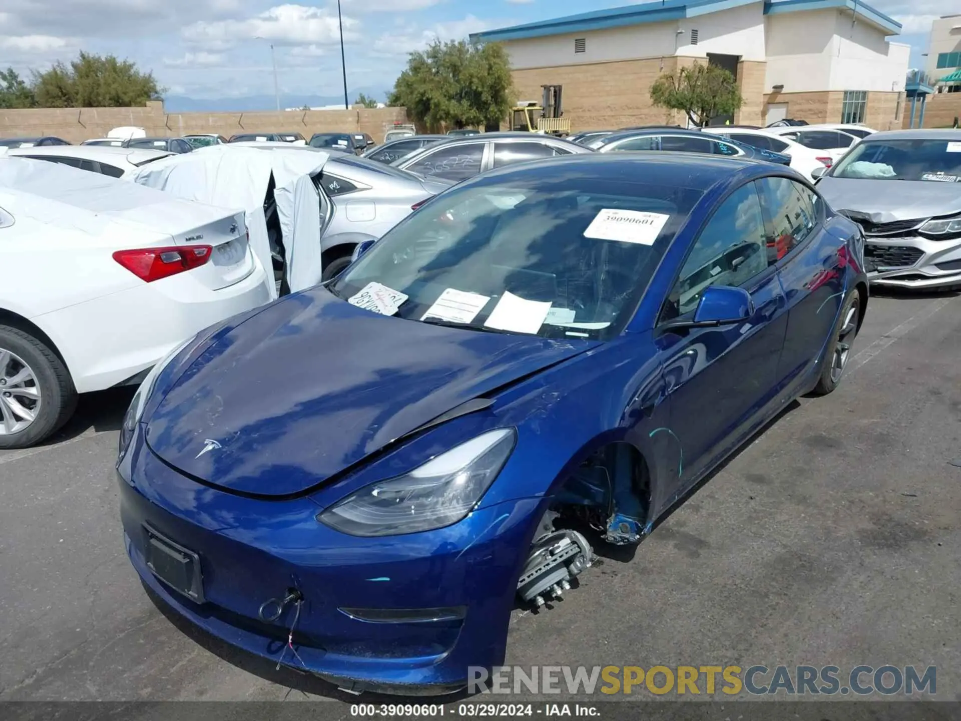 2 fotografías del automóvil dañado 5YJ3E1EA5PF593162 TESLA MODEL 3 2023