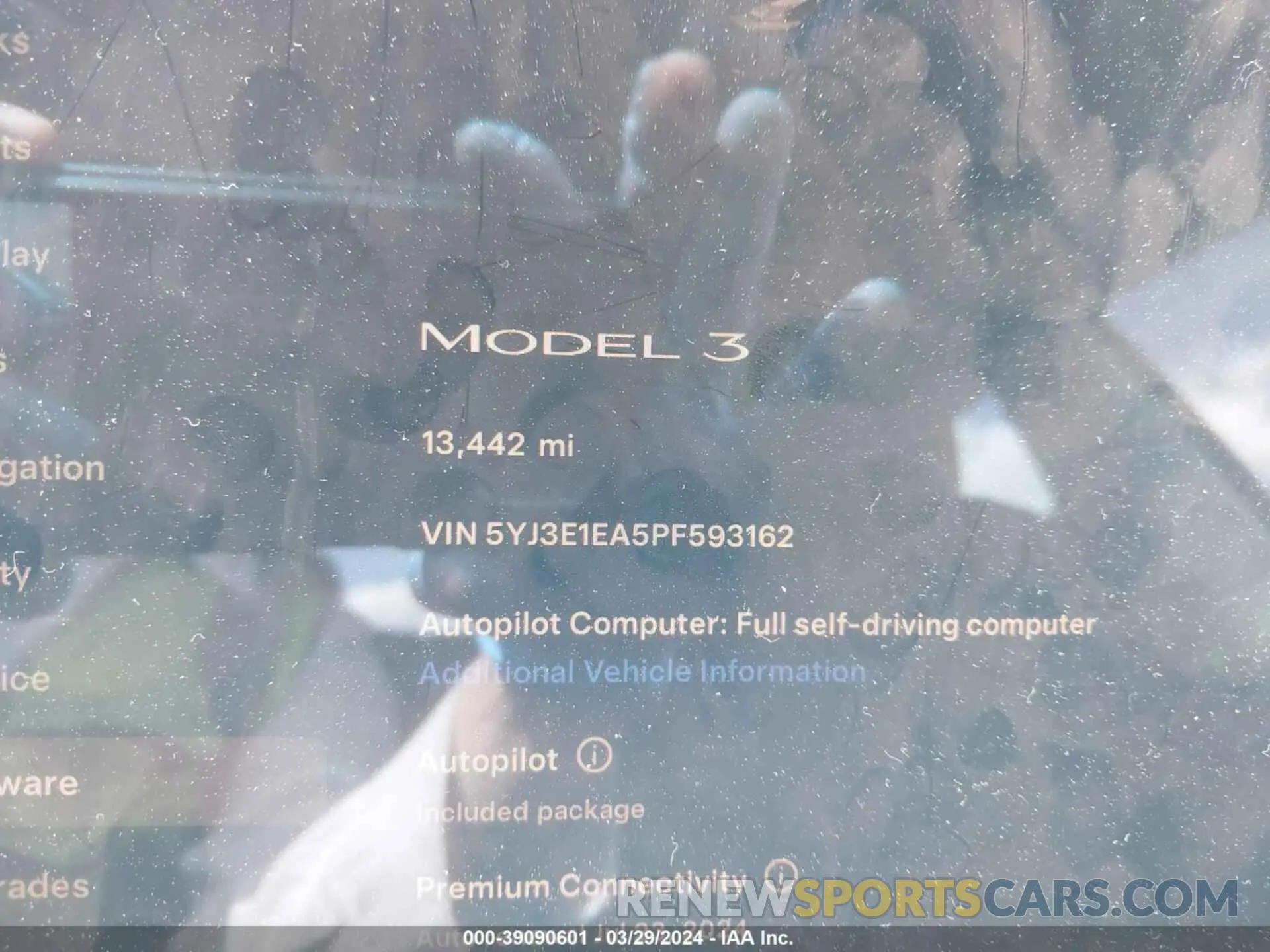 7 fotografías del automóvil dañado 5YJ3E1EA5PF593162 TESLA MODEL 3 2023