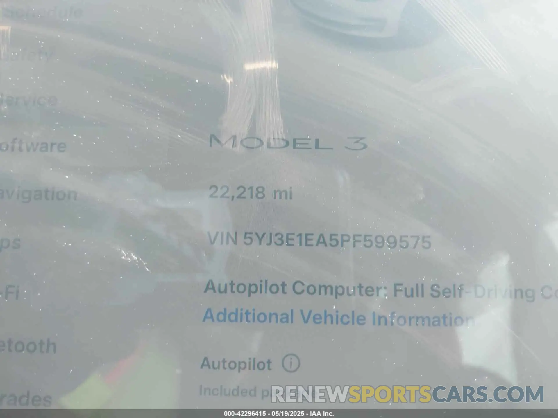 14 fotografías del automóvil dañado 5YJ3E1EA5PF599575 TESLA MODEL 3 2023