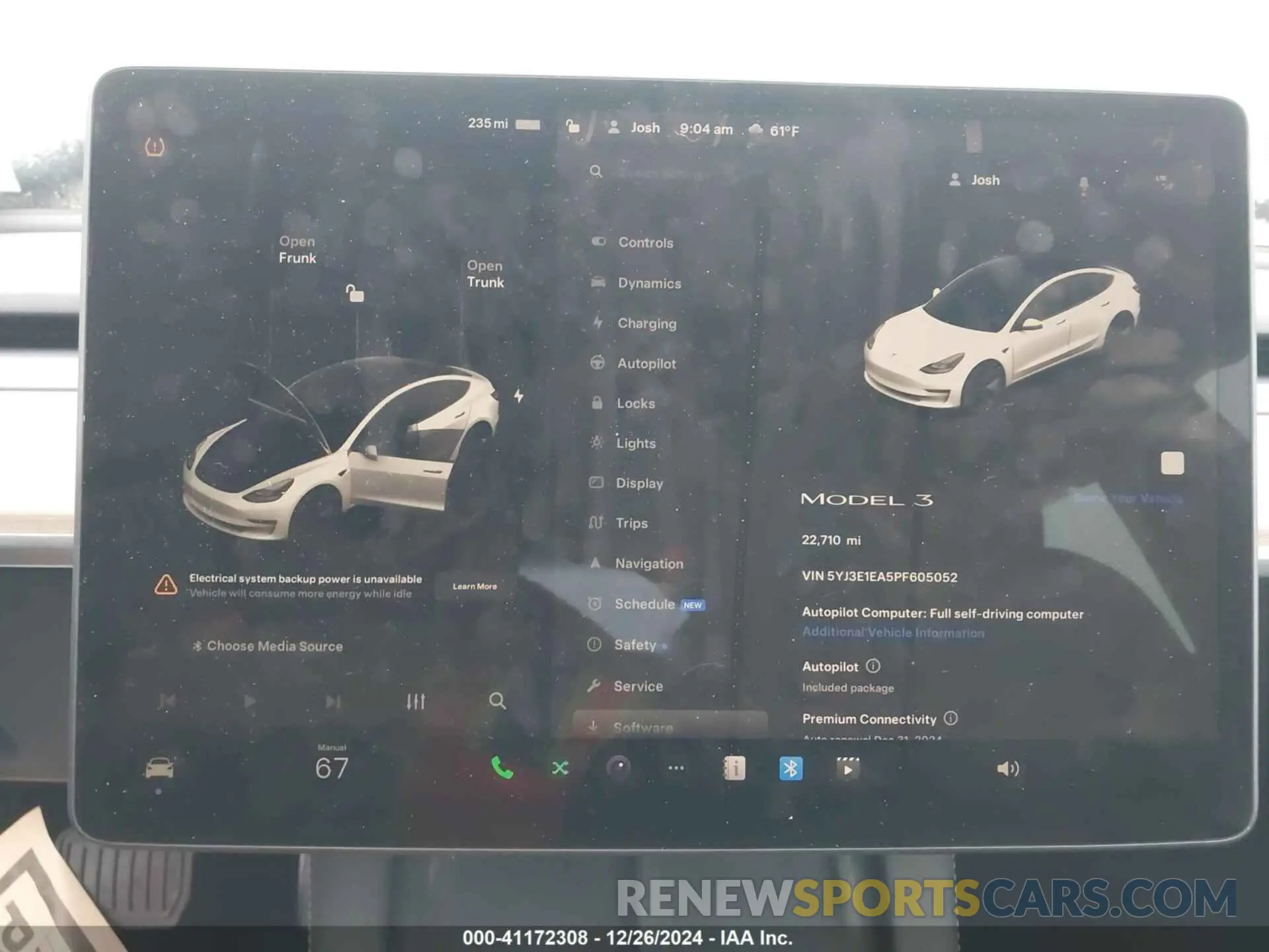 16 fotografías del automóvil dañado 5YJ3E1EA5PF605052 TESLA MODEL 3 2023