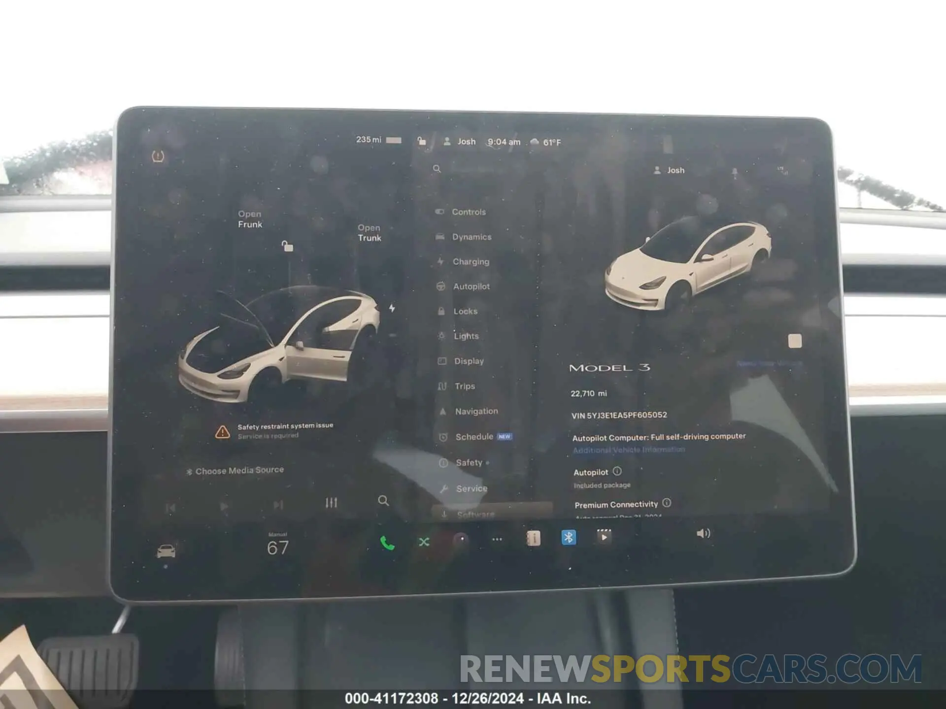 17 fotografías del automóvil dañado 5YJ3E1EA5PF605052 TESLA MODEL 3 2023