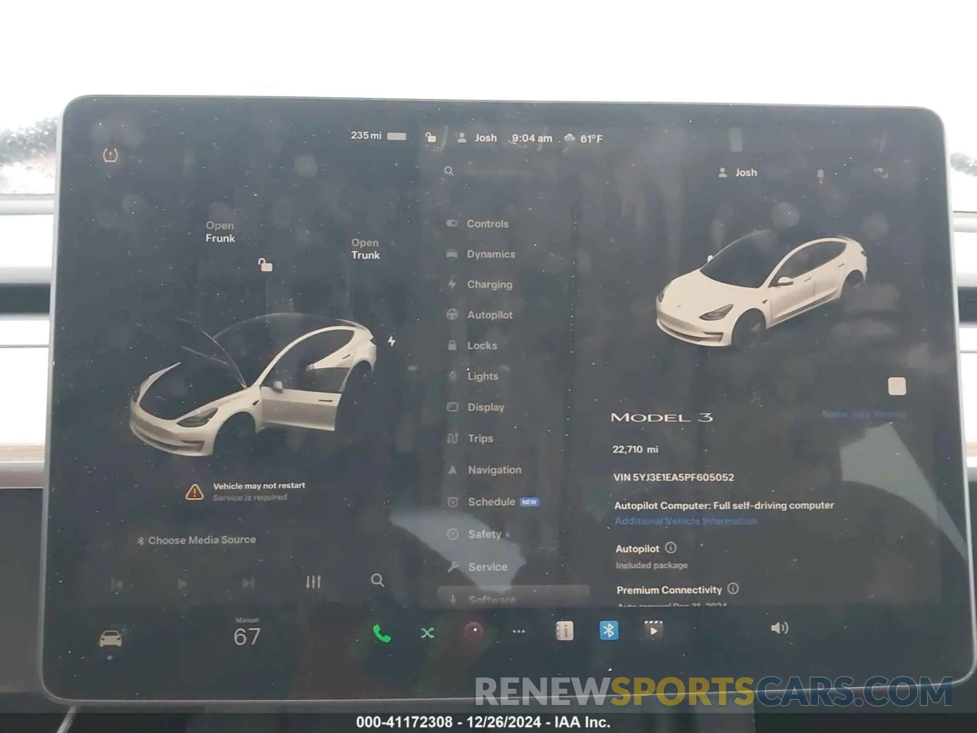 7 fotografías del automóvil dañado 5YJ3E1EA5PF605052 TESLA MODEL 3 2023