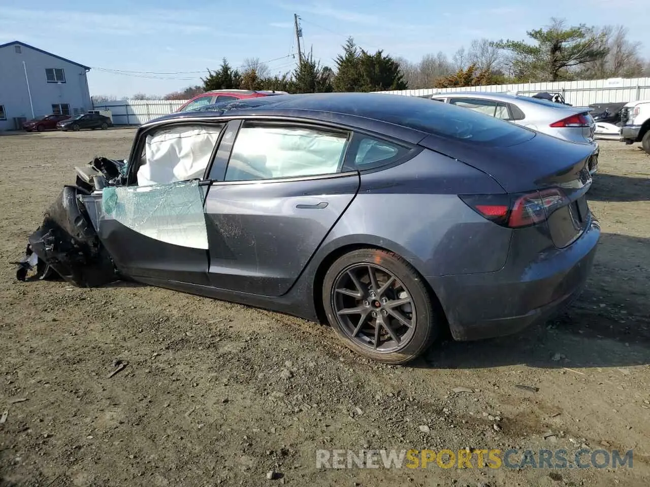 2 fotografías del automóvil dañado 5YJ3E1EA5PF668085 TESLA MODEL 3 2023