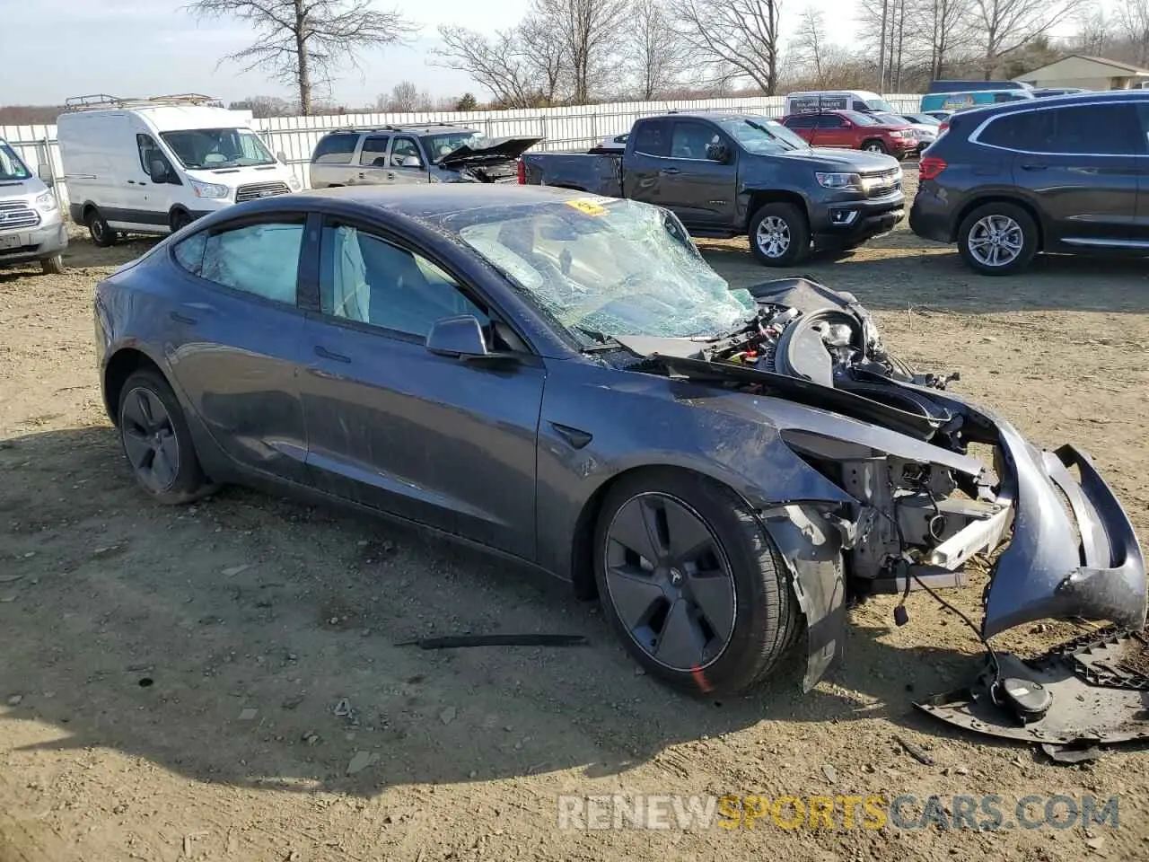 4 fotografías del automóvil dañado 5YJ3E1EA5PF668085 TESLA MODEL 3 2023