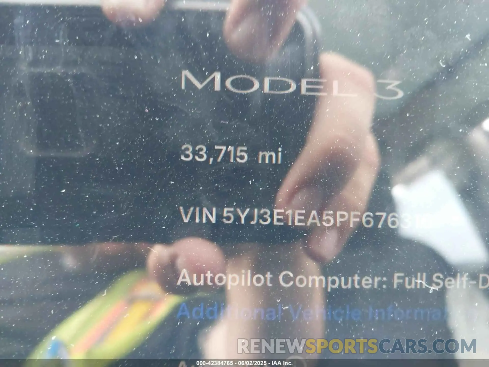 15 fotografías del automóvil dañado 5YJ3E1EA5PF676316 TESLA MODEL 3 2023