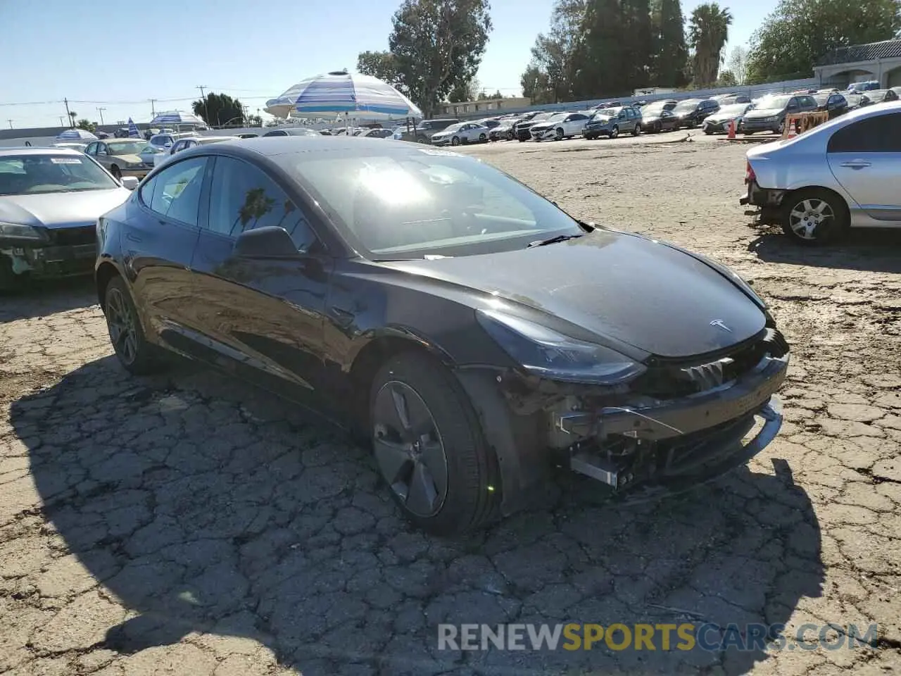 4 fotografías del automóvil dañado 5YJ3E1EA5PF687588 TESLA MODEL 3 2023