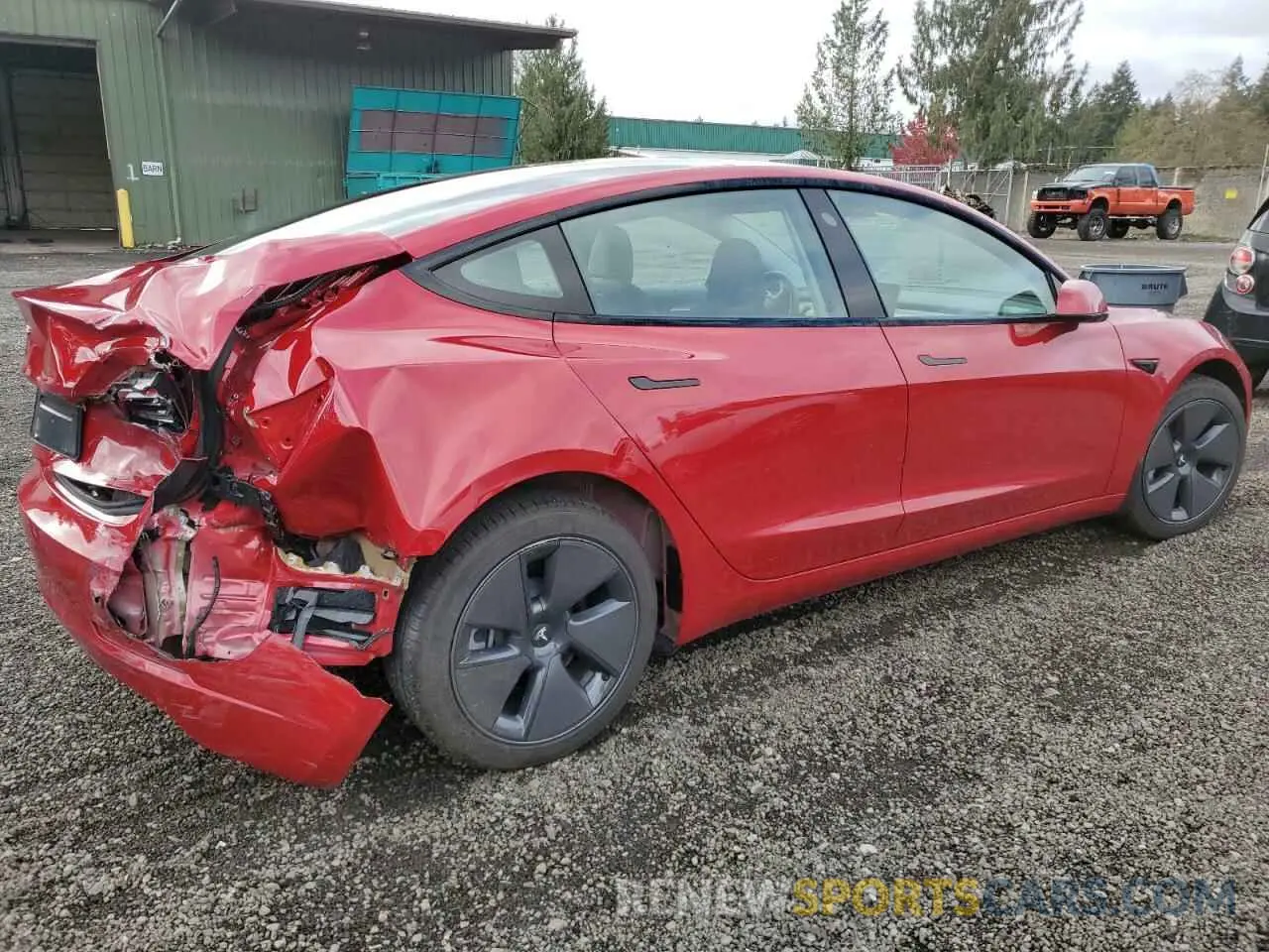 3 fotografías del automóvil dañado 5YJ3E1EA5PF700761 TESLA MODEL 3 2023