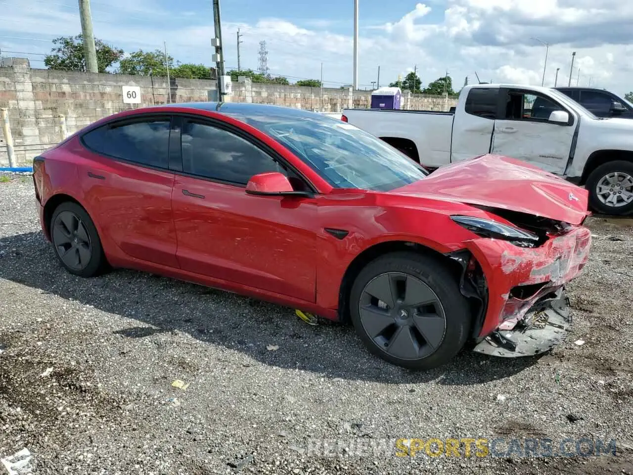 4 fotografías del automóvil dañado 5YJ3E1EA6PF422694 TESLA MODEL 3 2023