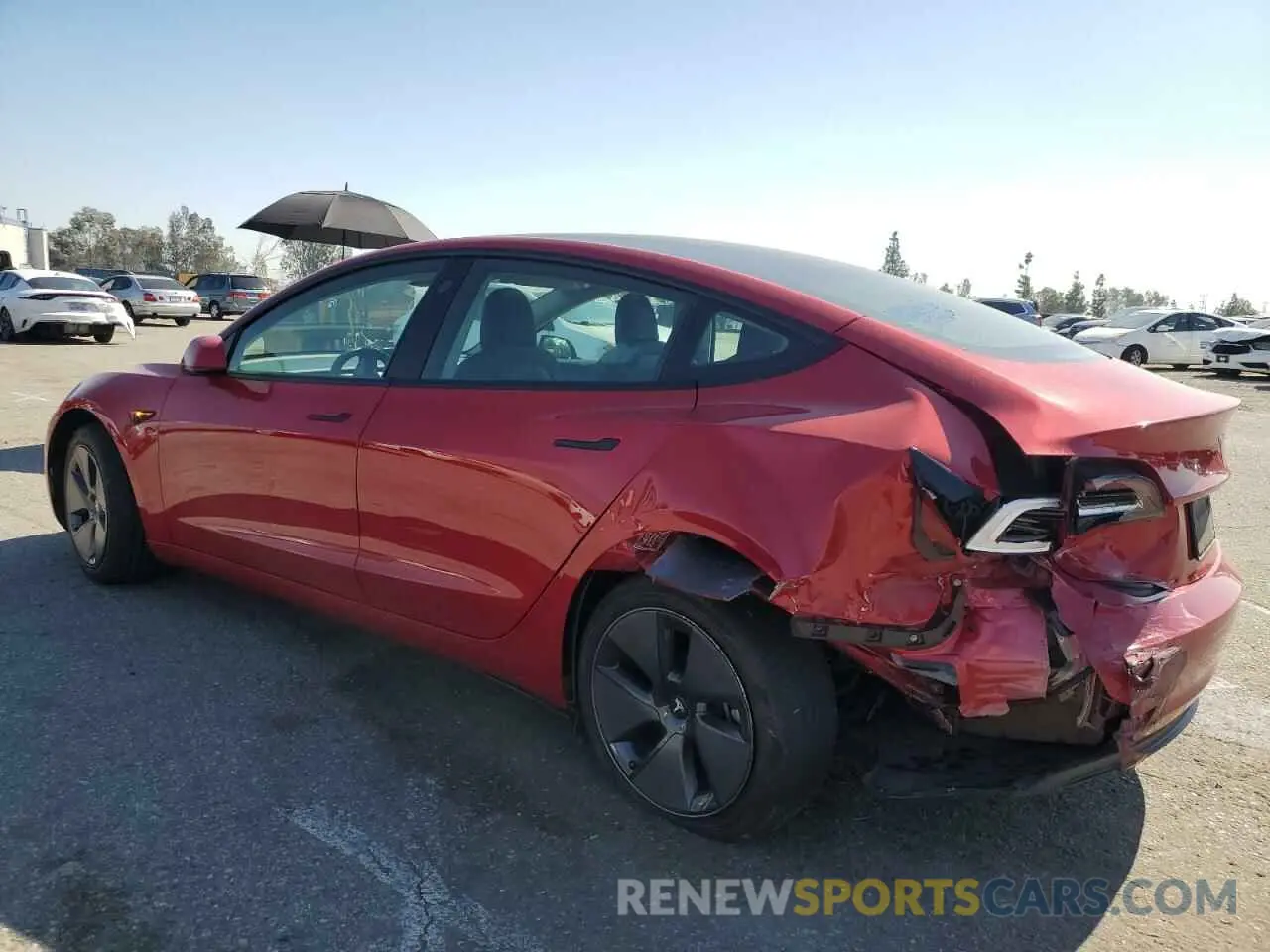 2 fotografías del automóvil dañado 5YJ3E1EA6PF428804 TESLA MODEL 3 2023