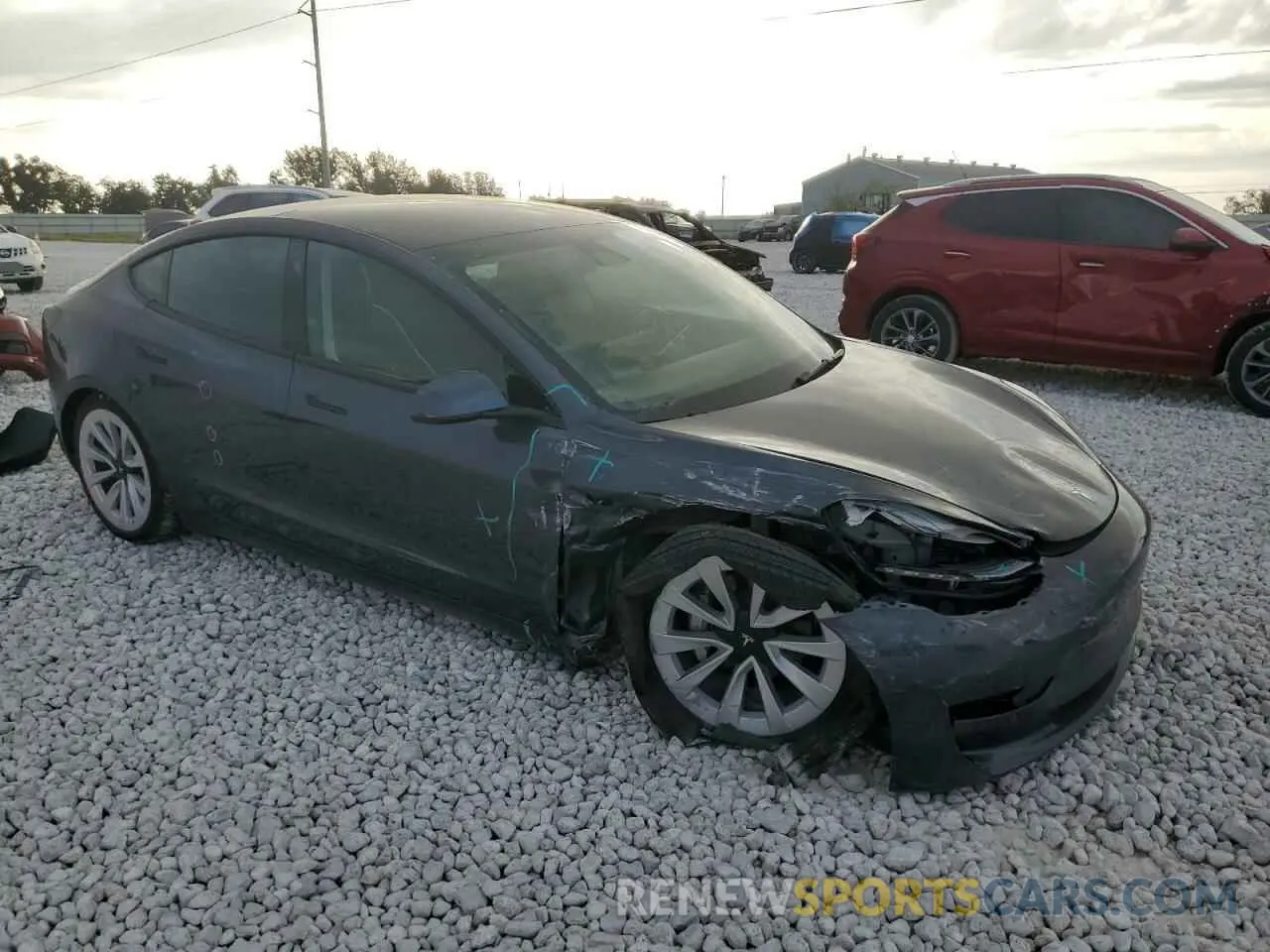 4 fotografías del automóvil dañado 5YJ3E1EA6PF429533 TESLA MODEL 3 2023