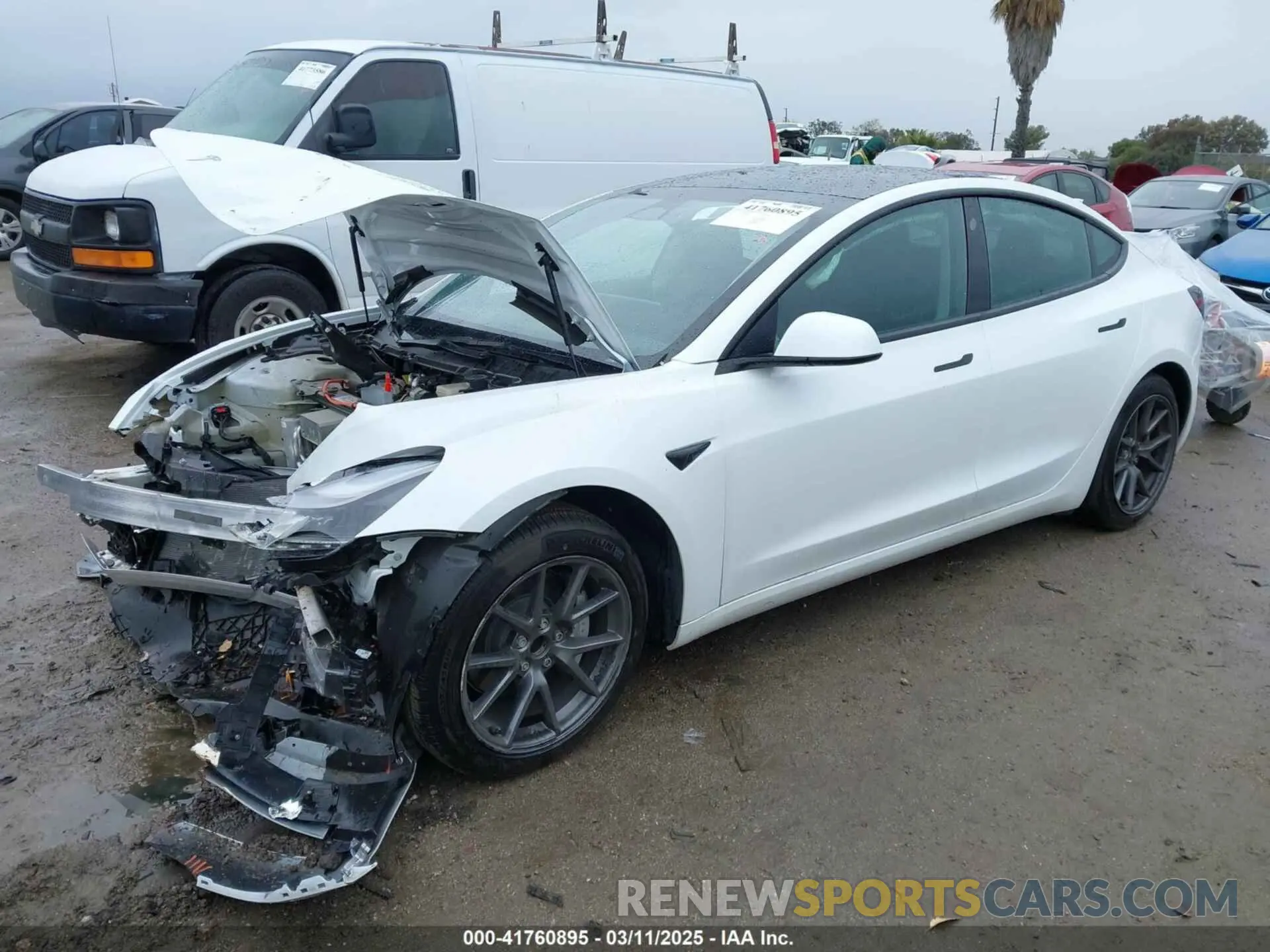 2 fotografías del automóvil dañado 5YJ3E1EA6PF432397 TESLA MODEL 3 2023