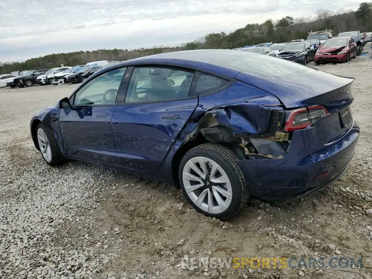 2 fotografías del automóvil dañado 5YJ3E1EA6PF436787 TESLA MODEL 3 2023