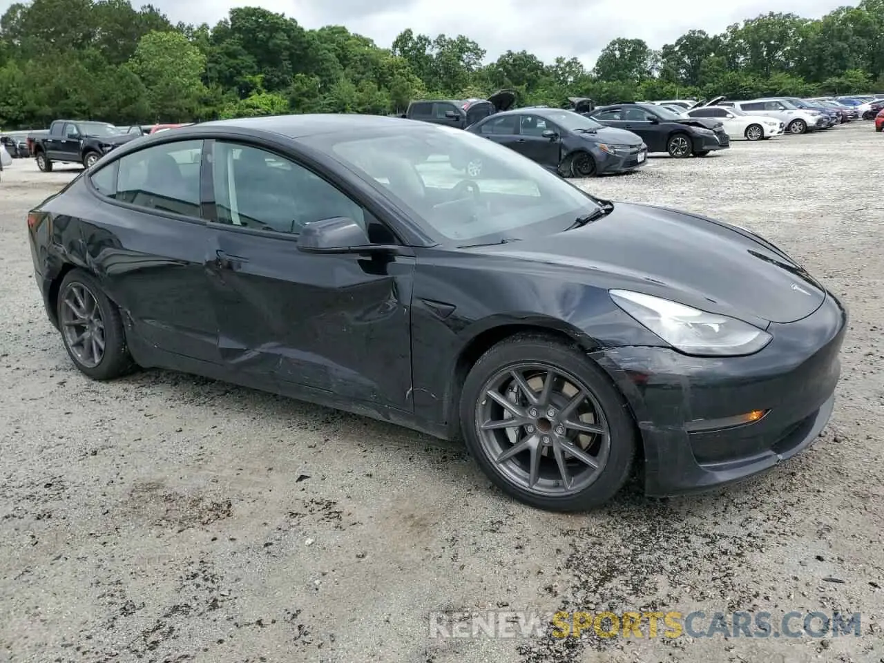 4 fotografías del automóvil dañado 5YJ3E1EA6PF437132 TESLA MODEL 3 2023