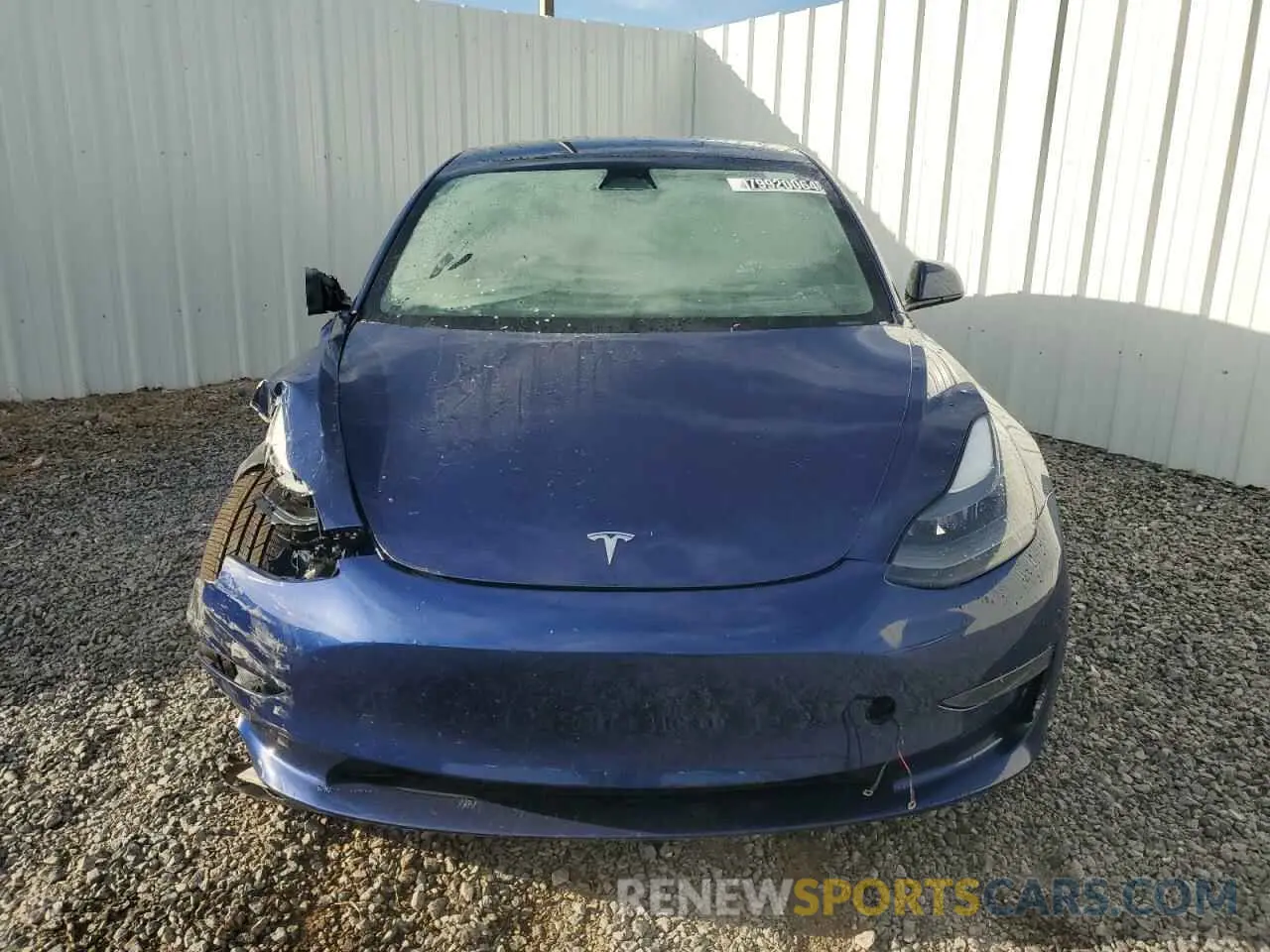 5 fotografías del automóvil dañado 5YJ3E1EA6PF450012 TESLA MODEL 3 2023