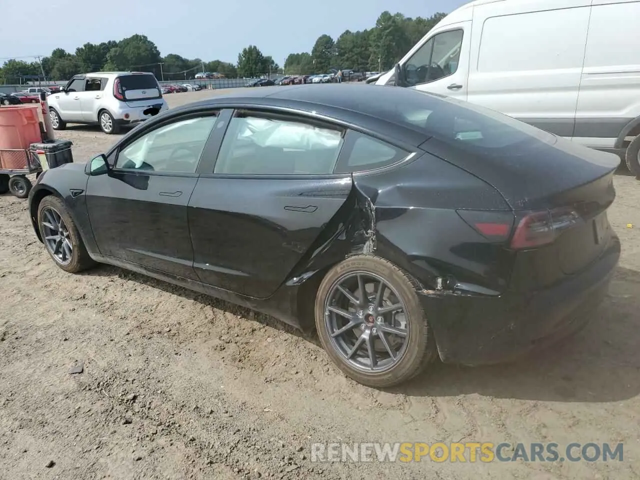2 fotografías del automóvil dañado 5YJ3E1EA6PF453928 TESLA MODEL 3 2023