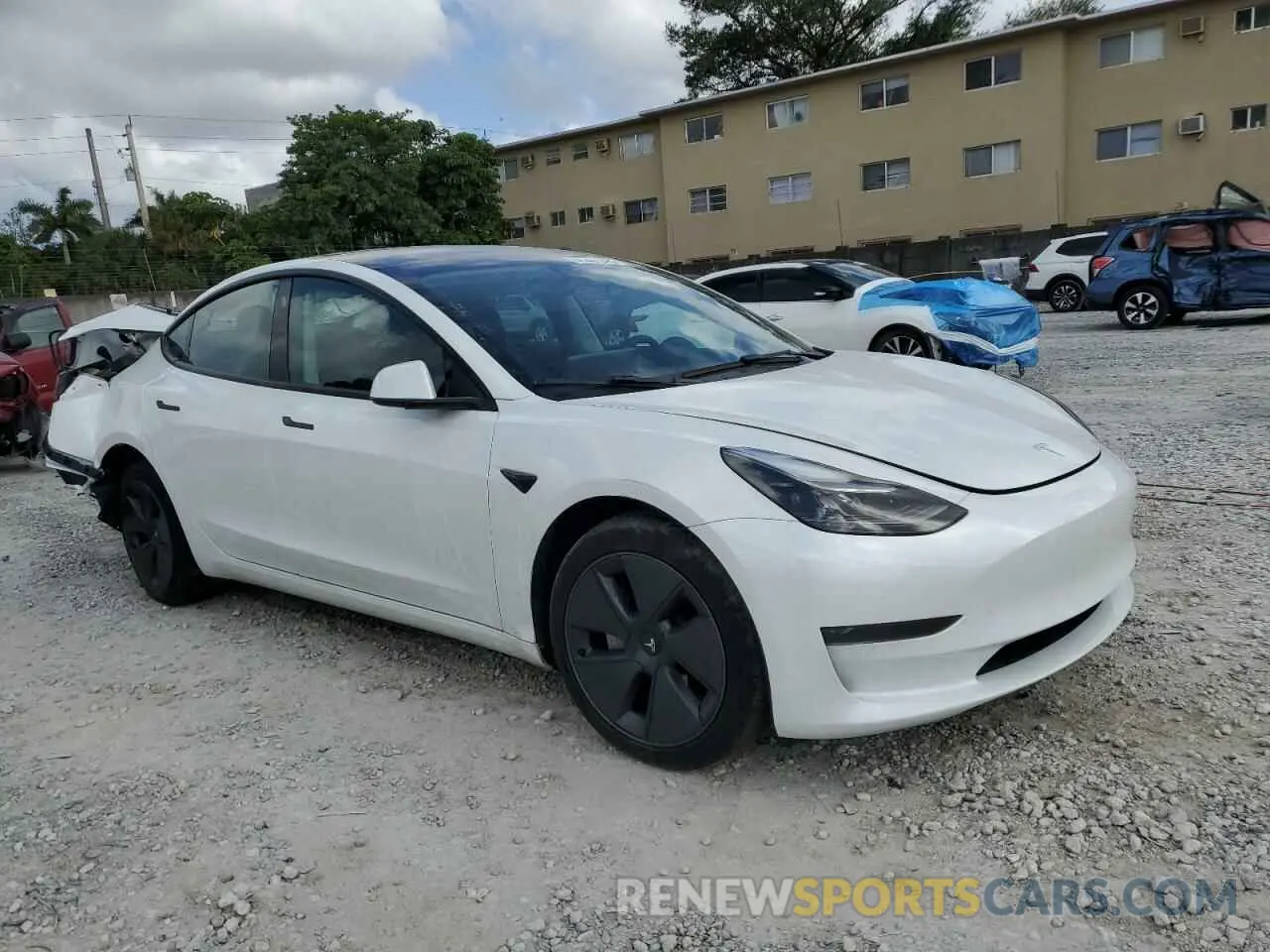 4 fotografías del automóvil dañado 5YJ3E1EA6PF487139 TESLA MODEL 3 2023