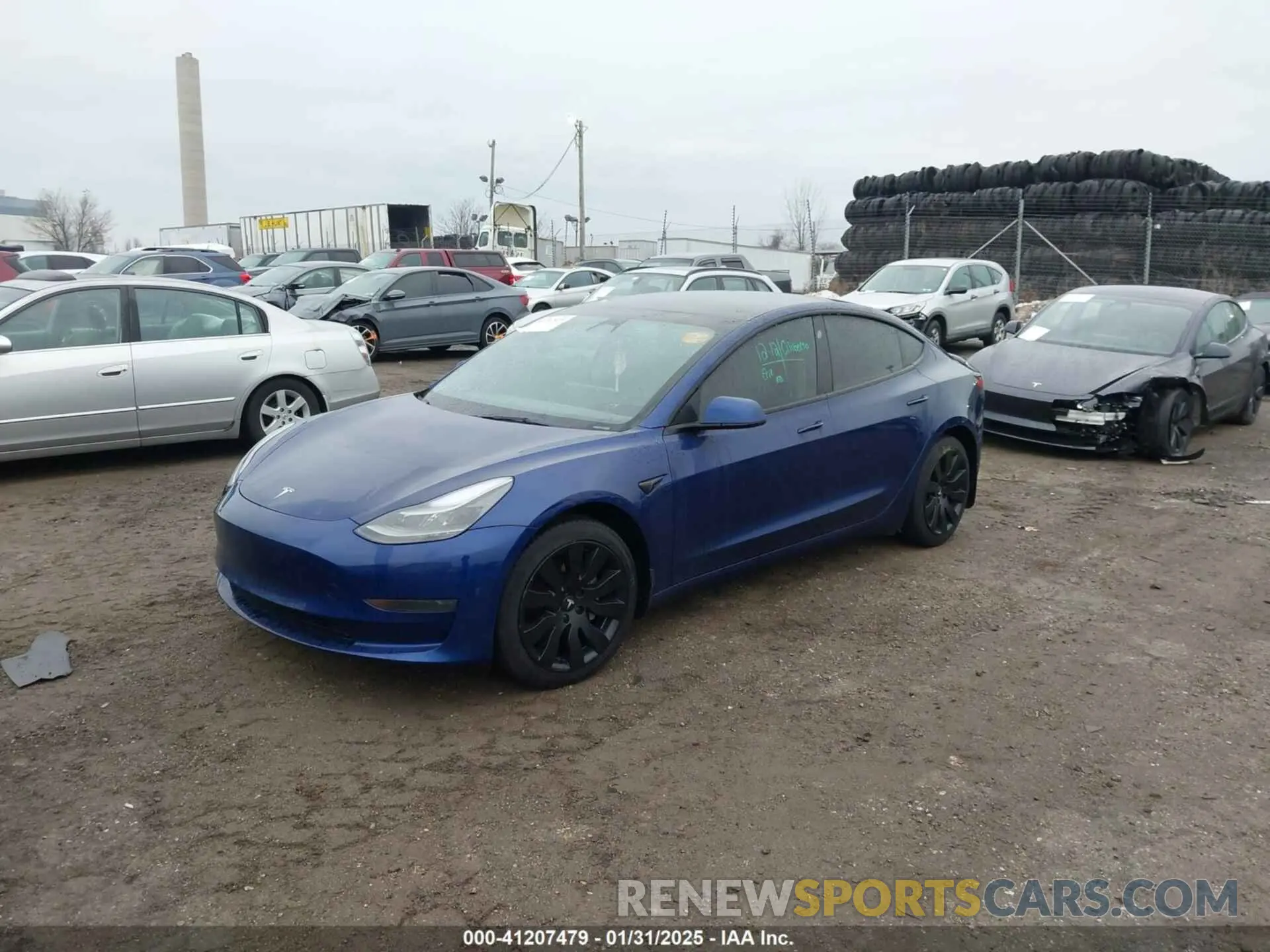 2 fotografías del automóvil dañado 5YJ3E1EA6PF503422 TESLA MODEL 3 2023