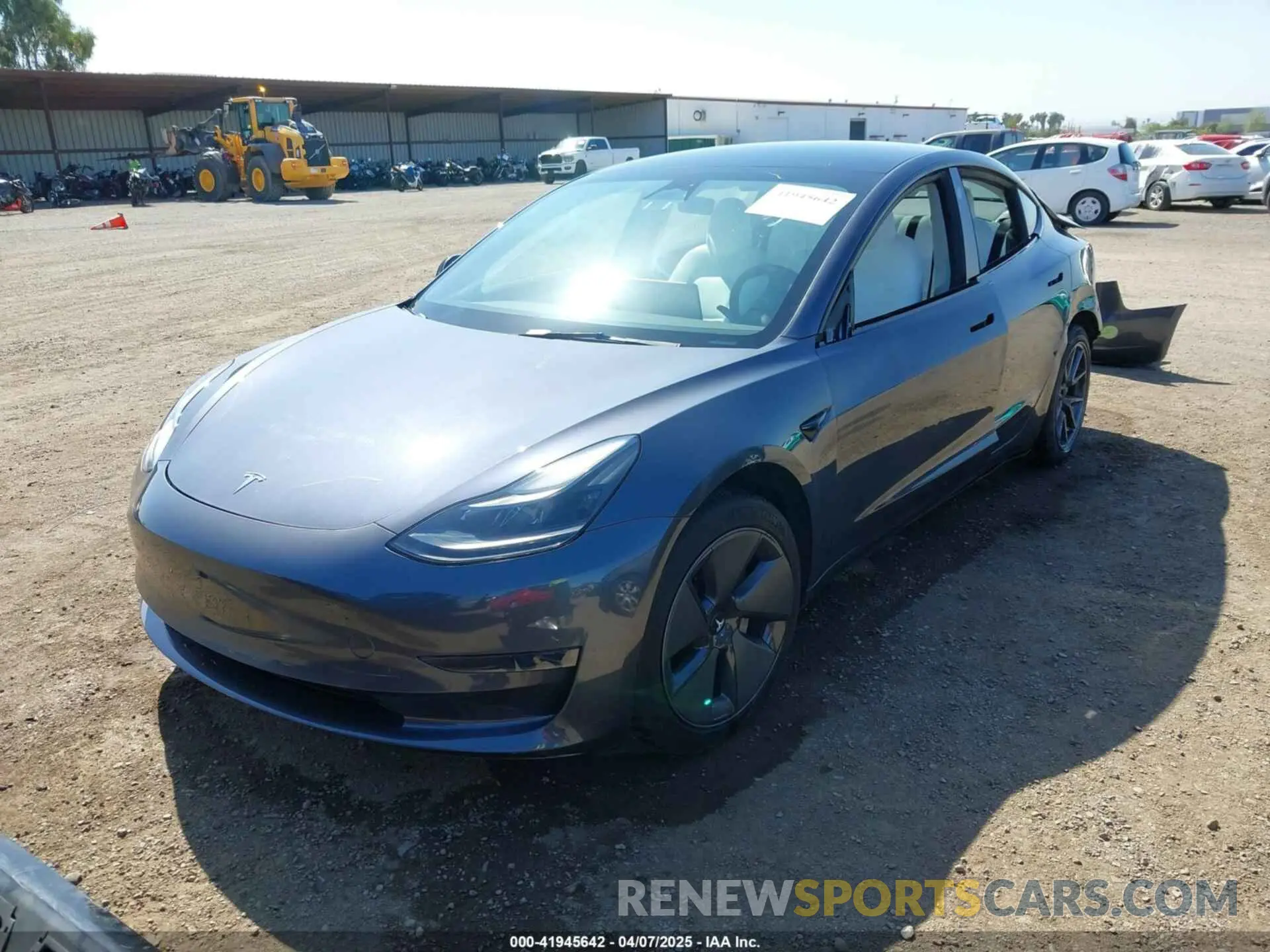 2 fotografías del automóvil dañado 5YJ3E1EA6PF514744 TESLA MODEL 3 2023