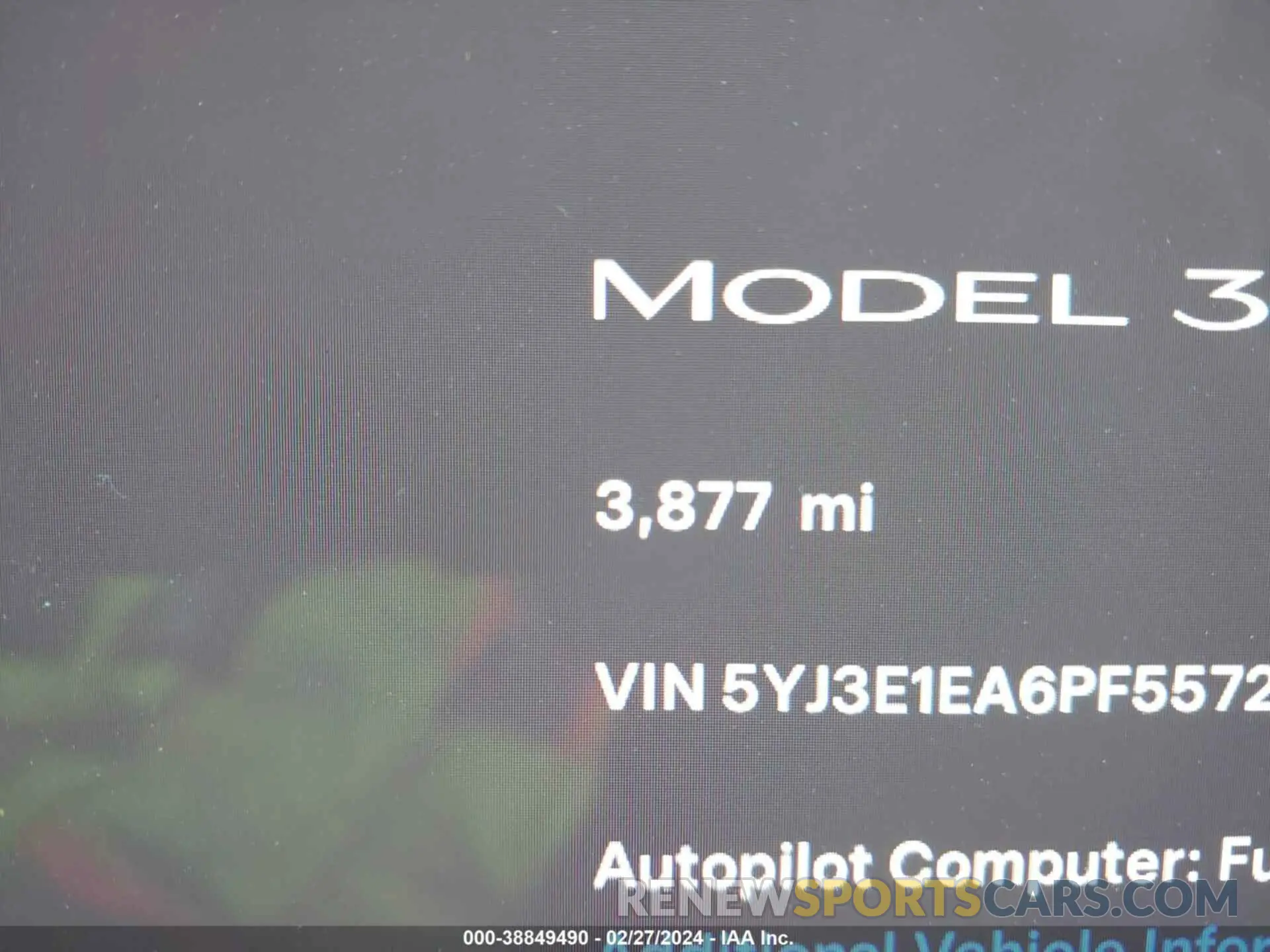 16 fotografías del automóvil dañado 5YJ3E1EA6PF557271 TESLA MODEL 3 2023