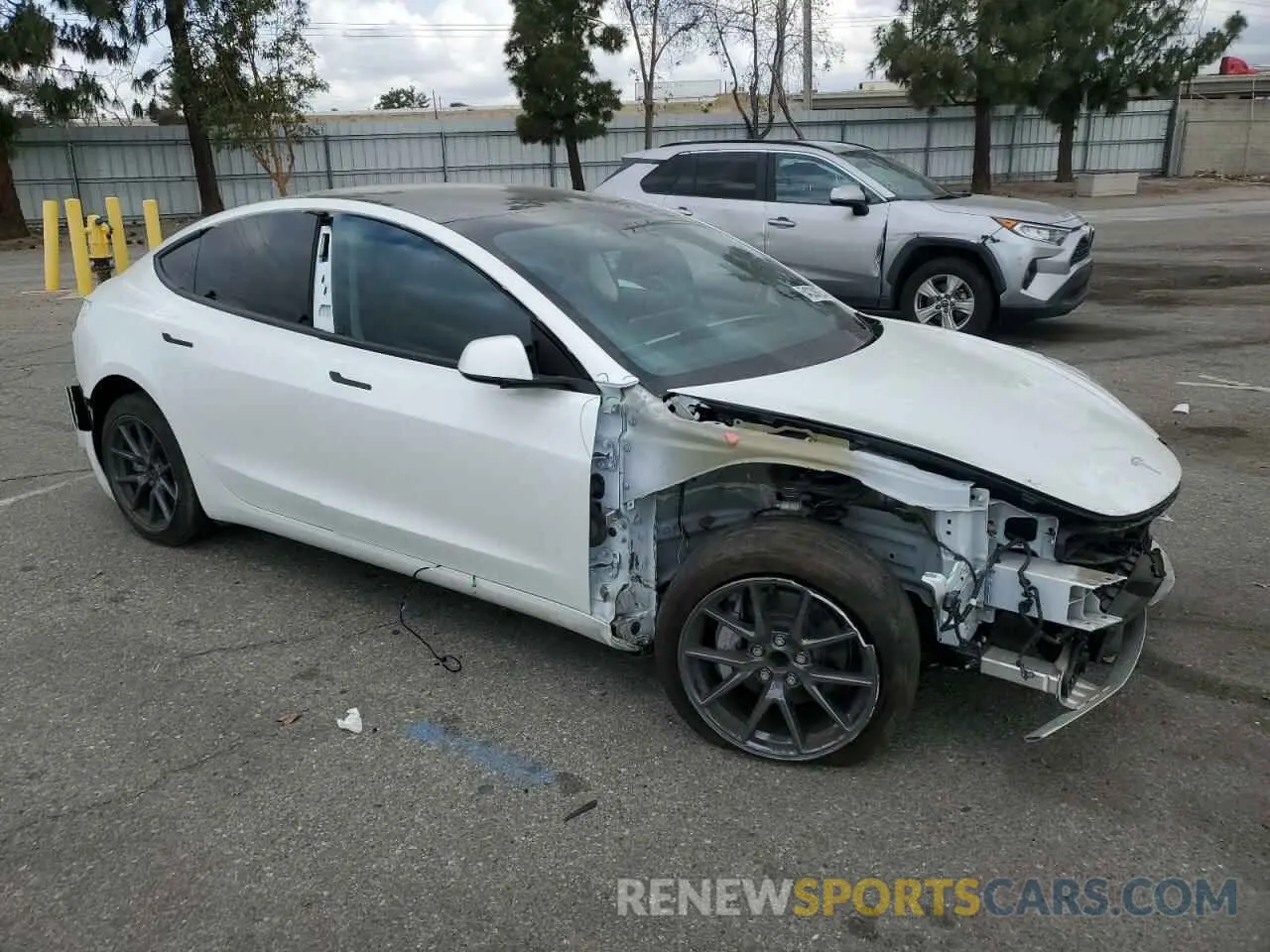 4 fotografías del automóvil dañado 5YJ3E1EA6PF580355 TESLA MODEL 3 2023