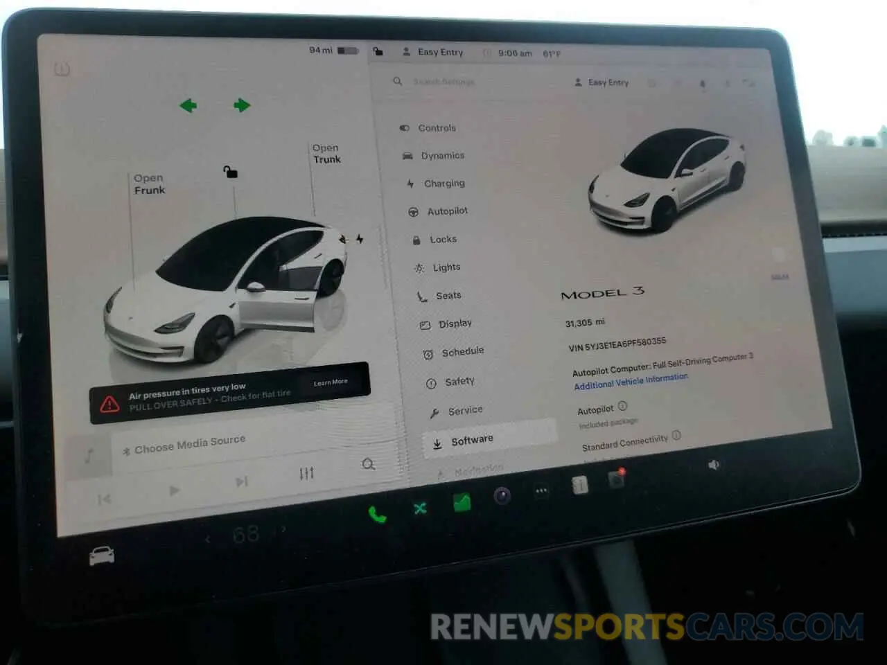 9 fotografías del automóvil dañado 5YJ3E1EA6PF580355 TESLA MODEL 3 2023