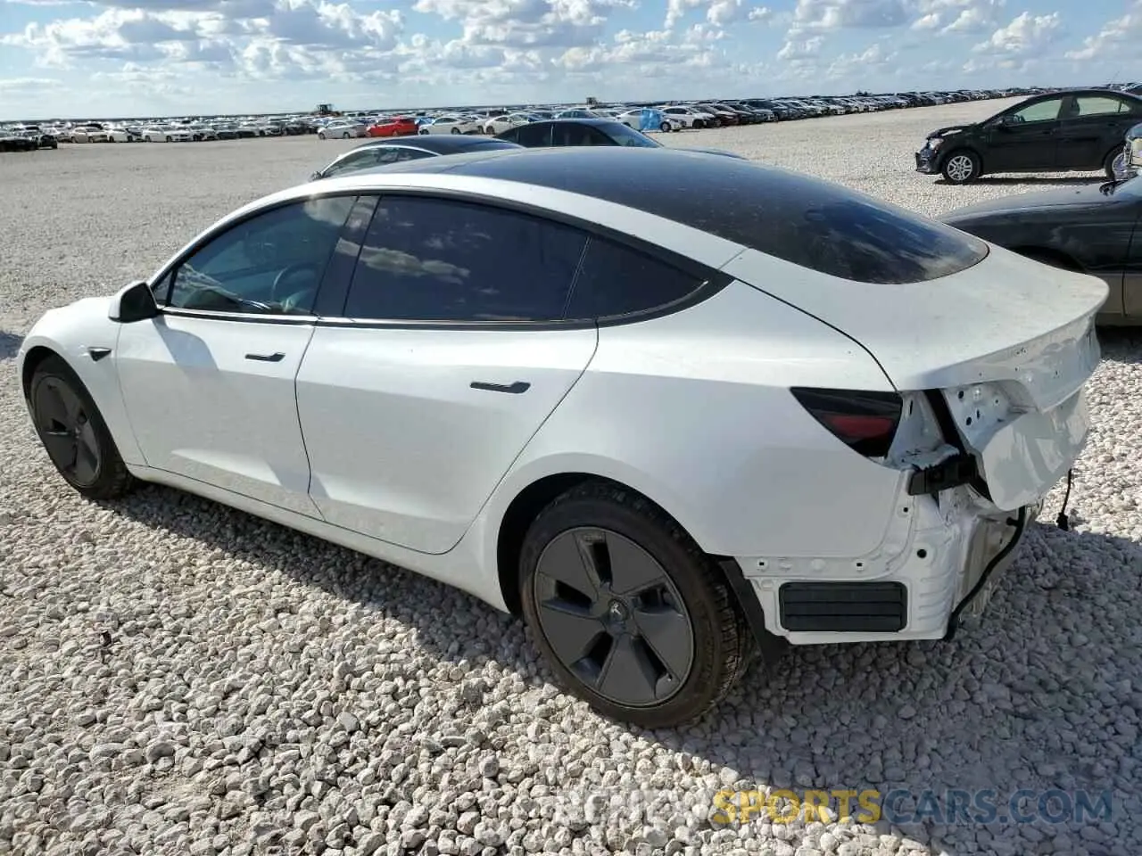 2 fotografías del automóvil dañado 5YJ3E1EA6PF601947 TESLA MODEL 3 2023