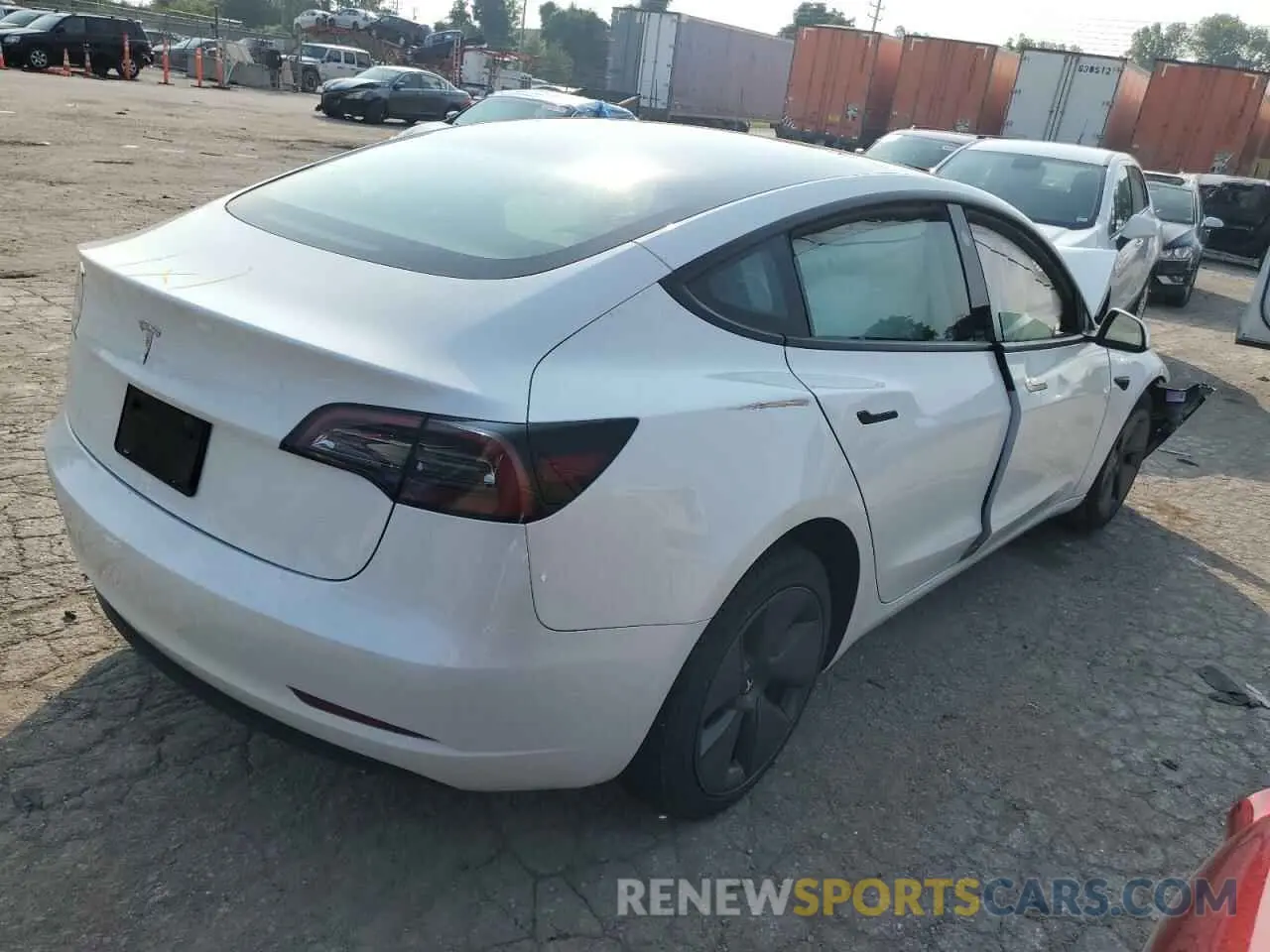 3 fotografías del automóvil dañado 5YJ3E1EA6PF602712 TESLA MODEL 3 2023
