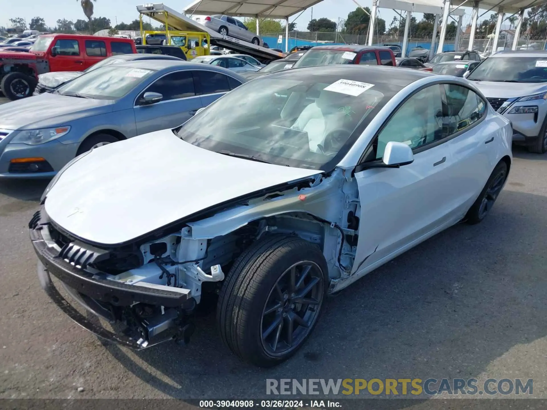 2 fotografías del automóvil dañado 5YJ3E1EA6PF658293 TESLA MODEL 3 2023