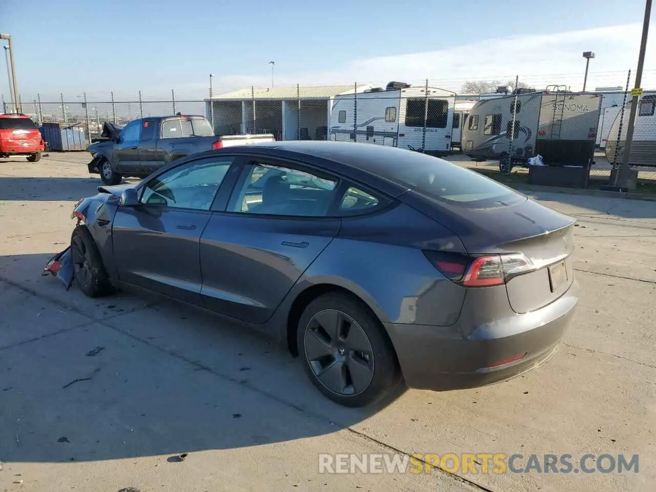 2 fotografías del automóvil dañado 5YJ3E1EA6PF658634 TESLA MODEL 3 2023