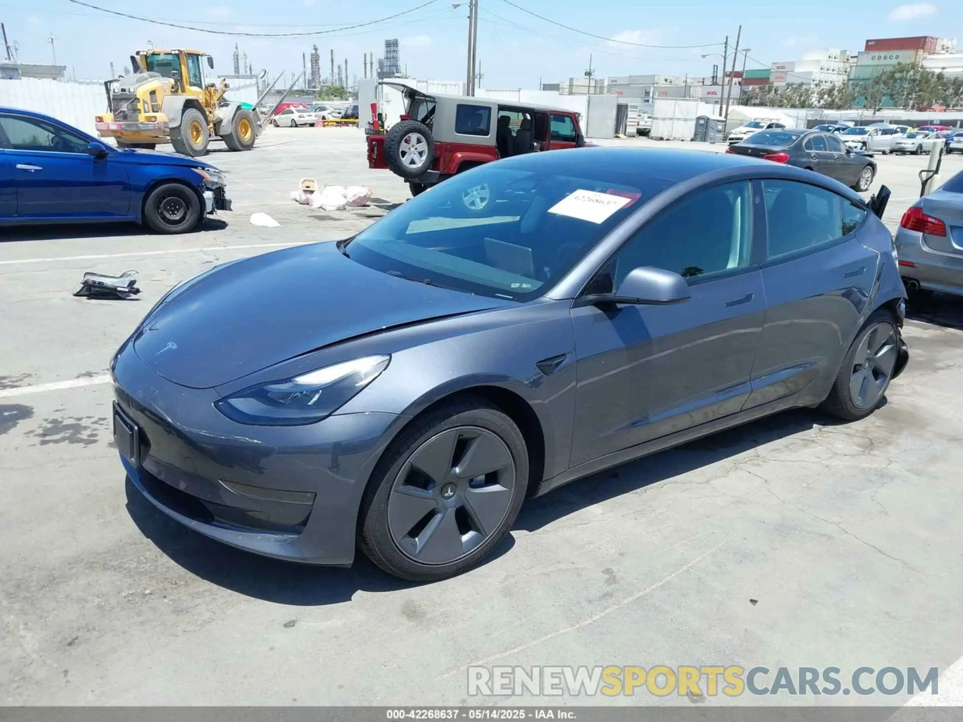 2 fotografías del automóvil dañado 5YJ3E1EA6PF694419 TESLA MODEL 3 2023
