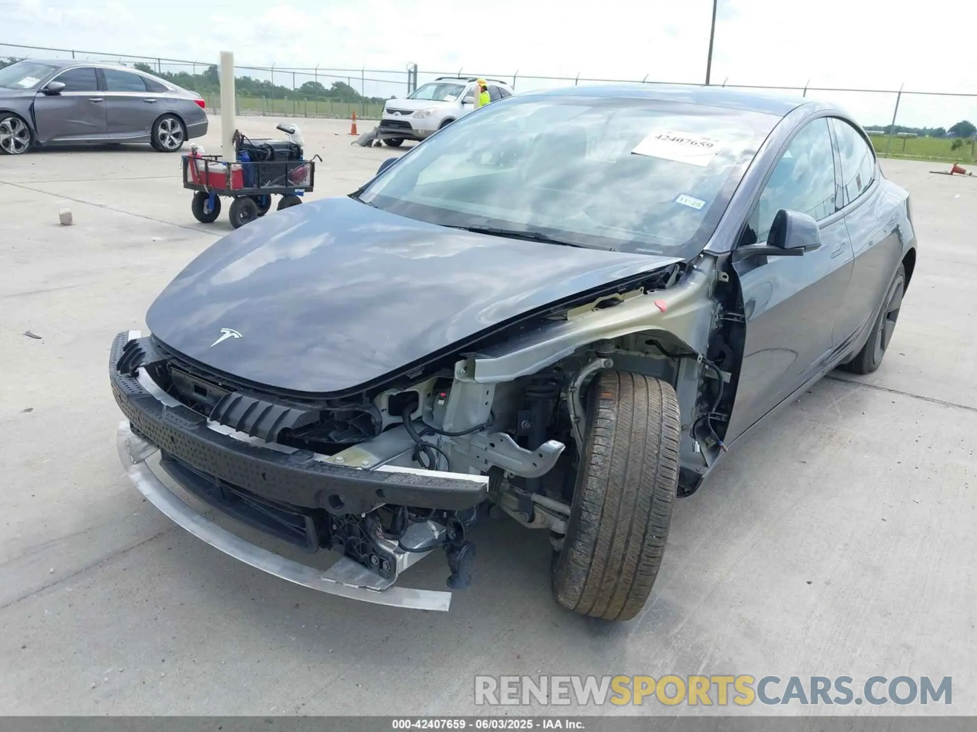 6 fotografías del automóvil dañado 5YJ3E1EA7PF417293 TESLA MODEL 3 2023