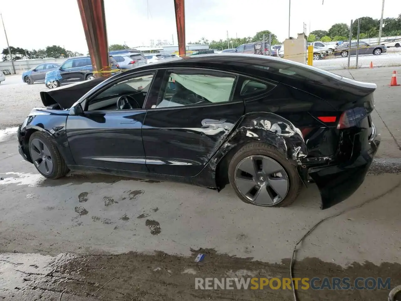2 fotografías del automóvil dañado 5YJ3E1EA7PF436653 TESLA MODEL 3 2023