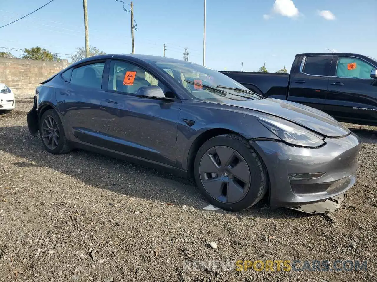 4 fotografías del automóvil dañado 5YJ3E1EA7PF449127 TESLA MODEL 3 2023