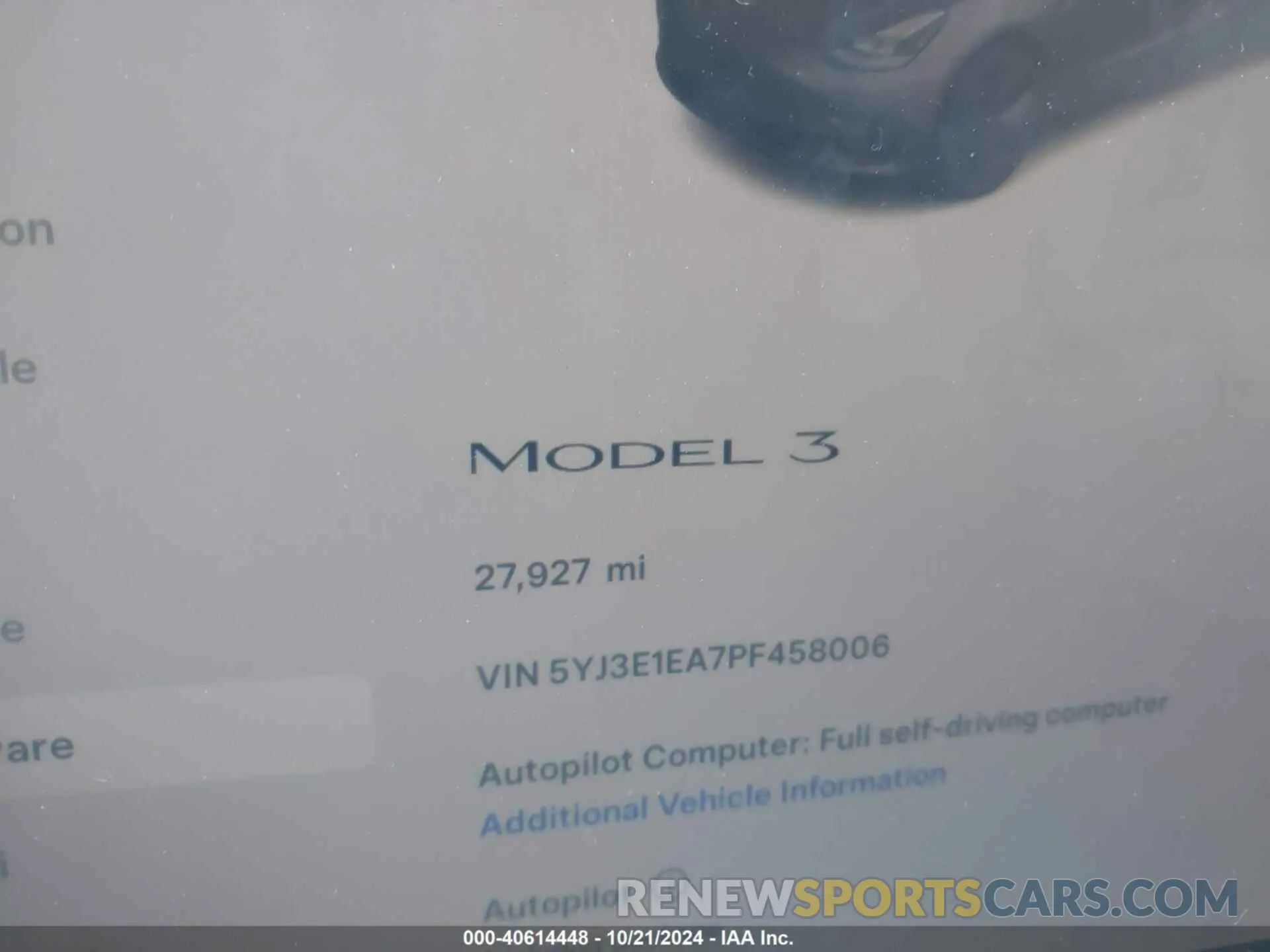 14 fotografías del automóvil dañado 5YJ3E1EA7PF458006 TESLA MODEL 3 2023
