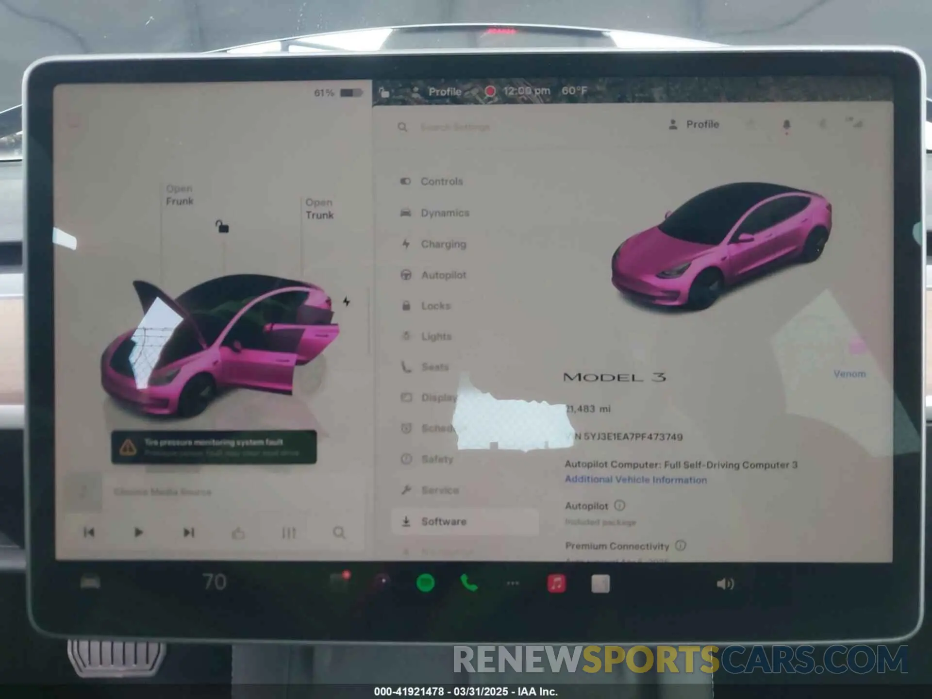 7 fotografías del automóvil dañado 5YJ3E1EA7PF473749 TESLA MODEL 3 2023