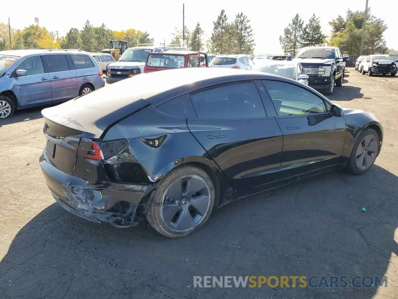 3 fotografías del automóvil dañado 5YJ3E1EA7PF555870 TESLA MODEL 3 2023