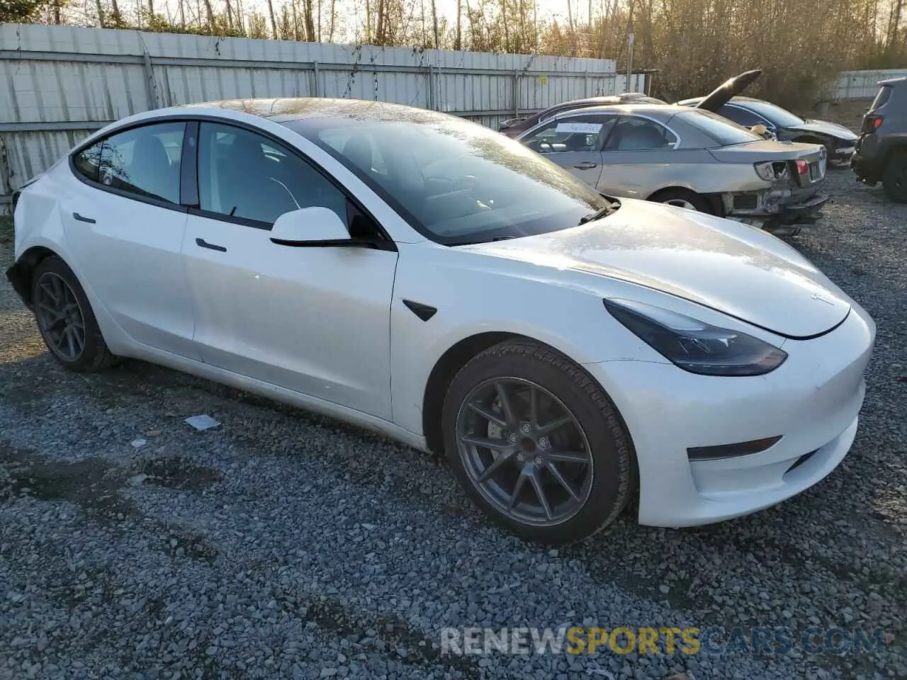 4 fotografías del automóvil dañado 5YJ3E1EA7PF562768 TESLA MODEL 3 2023