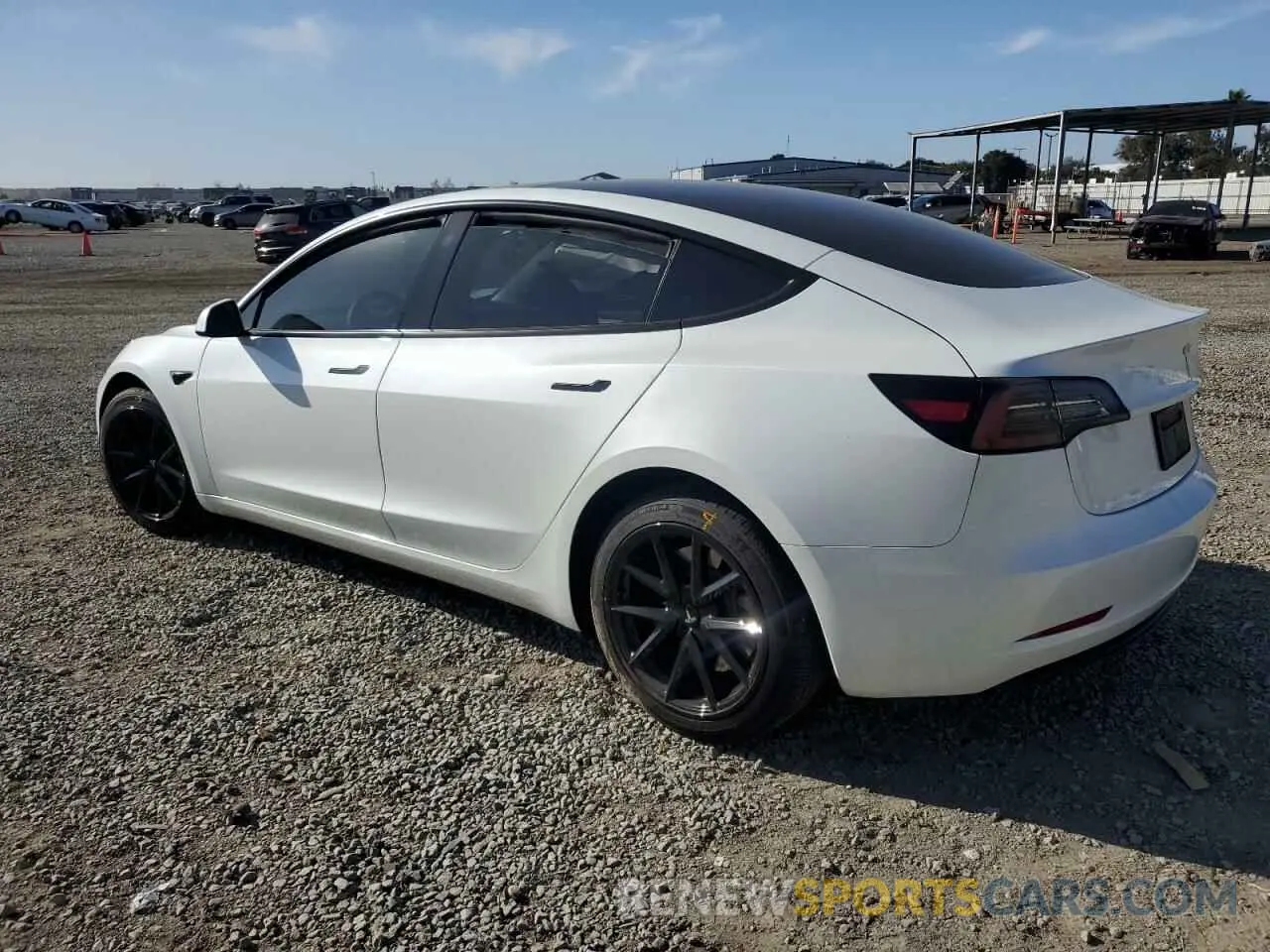 2 fotografías del automóvil dañado 5YJ3E1EA7PF563497 TESLA MODEL 3 2023
