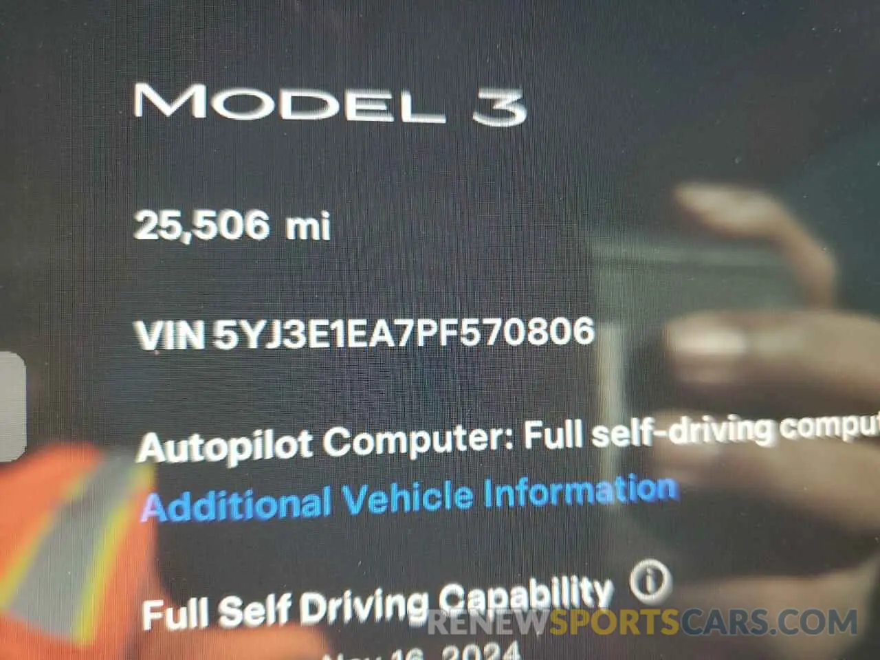 9 fotografías del automóvil dañado 5YJ3E1EA7PF570806 TESLA MODEL 3 2023