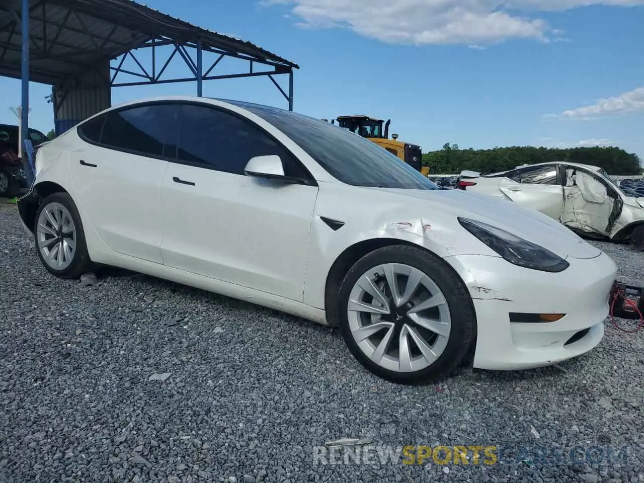 4 fotografías del automóvil dañado 5YJ3E1EA7PF573852 TESLA MODEL 3 2023