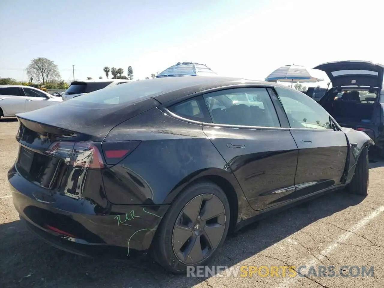 3 fotografías del automóvil dañado 5YJ3E1EA7PF576816 TESLA MODEL 3 2023