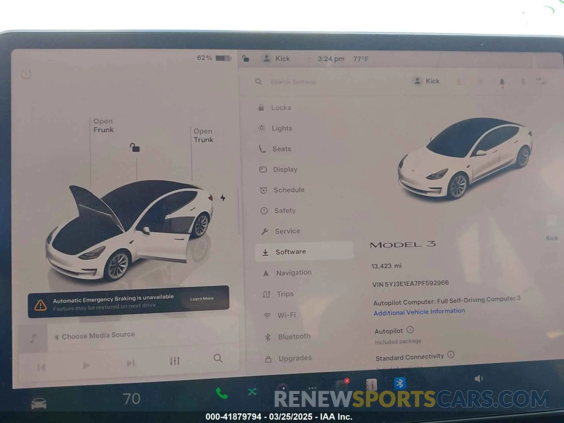 19 fotografías del automóvil dañado 5YJ3E1EA7PF592966 TESLA MODEL 3 2023